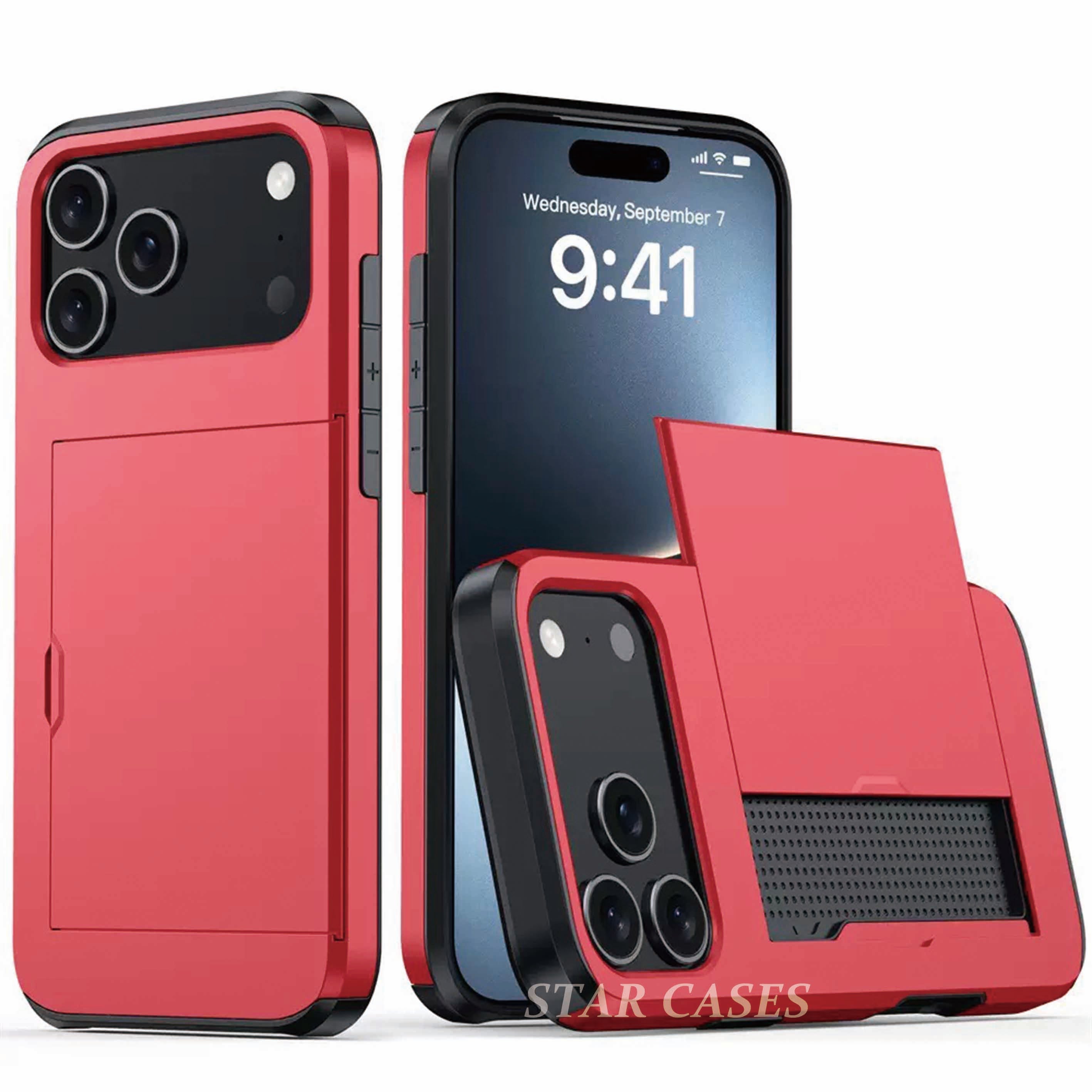 iPhone 17 Air Heavy Duty Back Slide Card Case