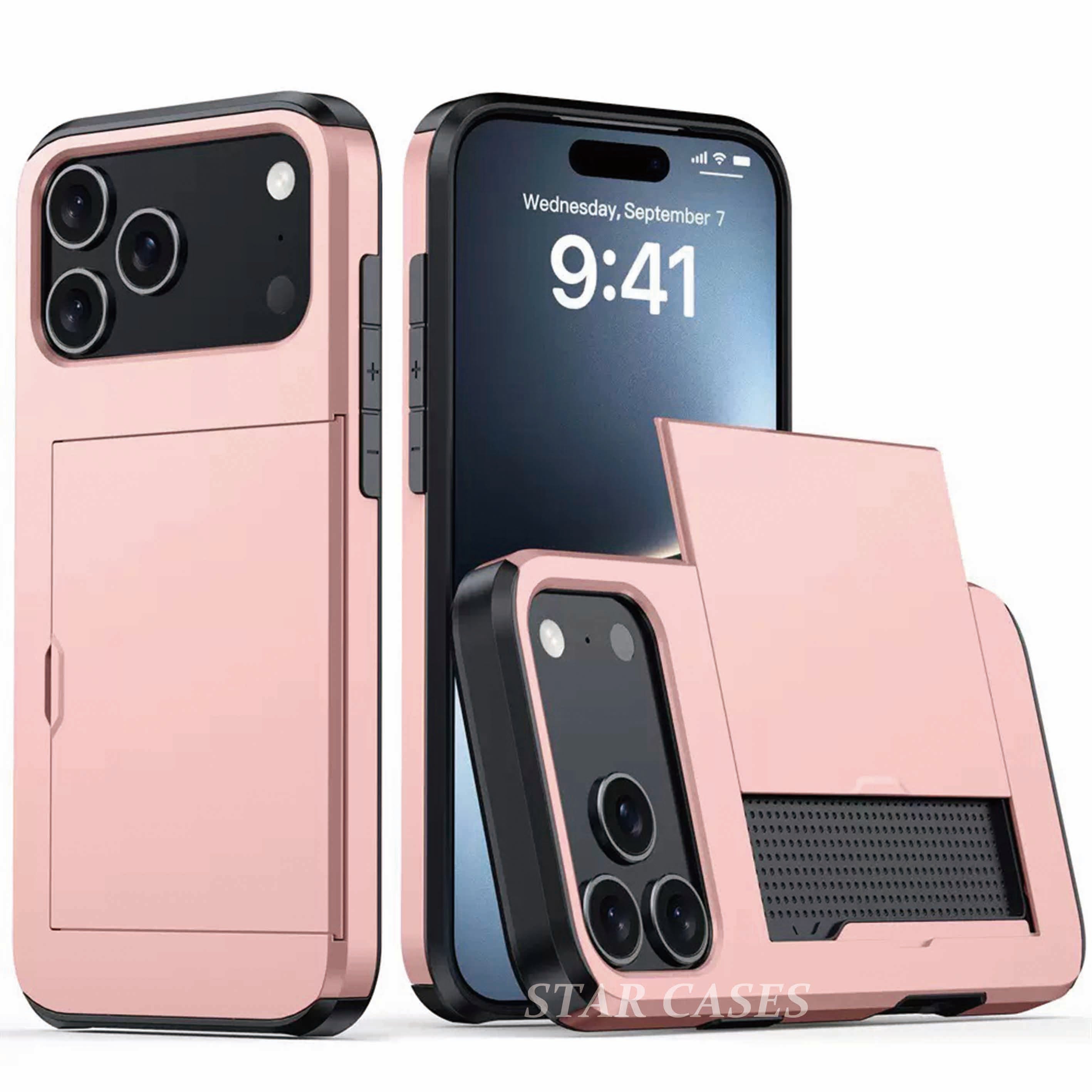 iPhone 17 Heavy Duty Back Slide Card Case