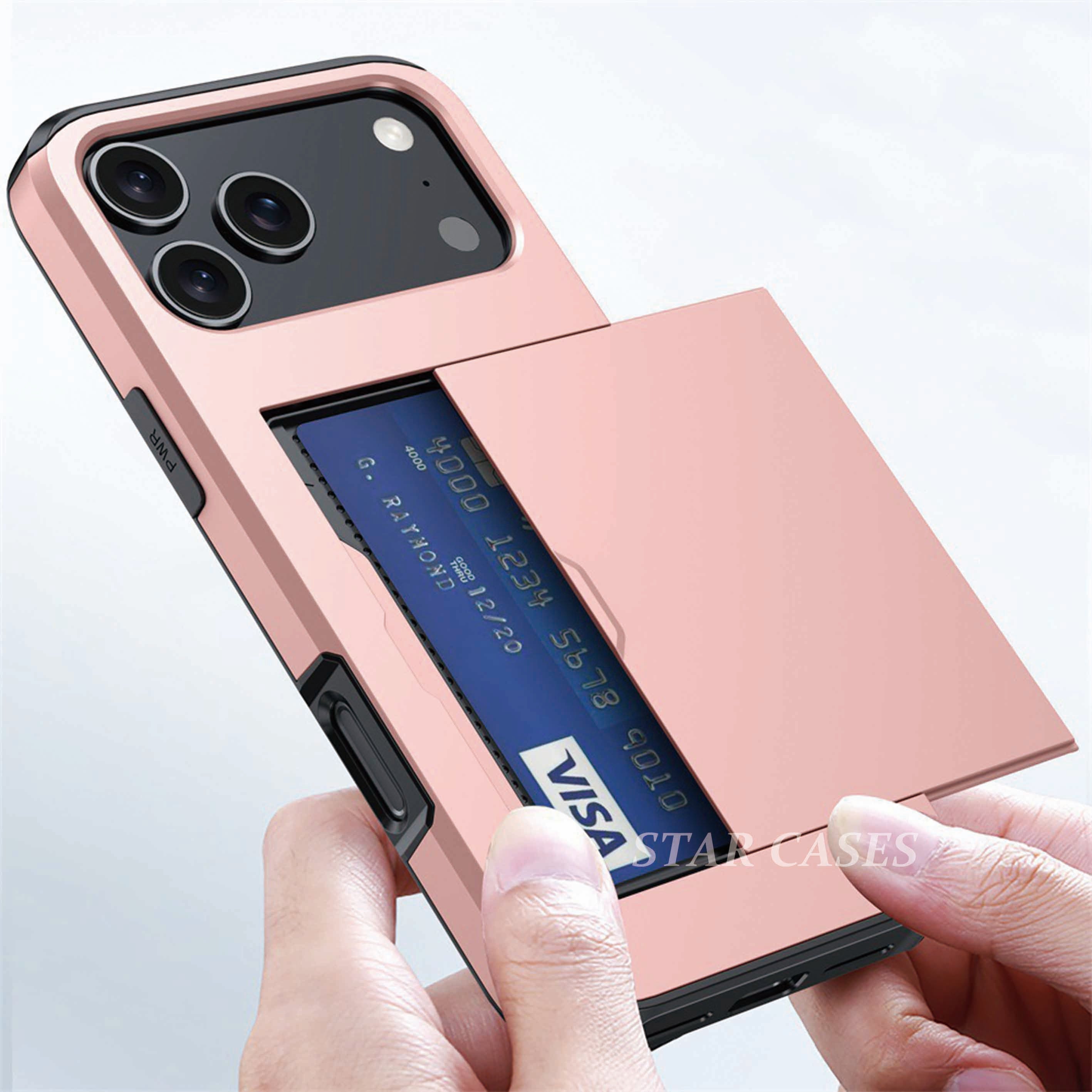 iPhone 17 Pro Max Heavy Duty Back Slide Card Case