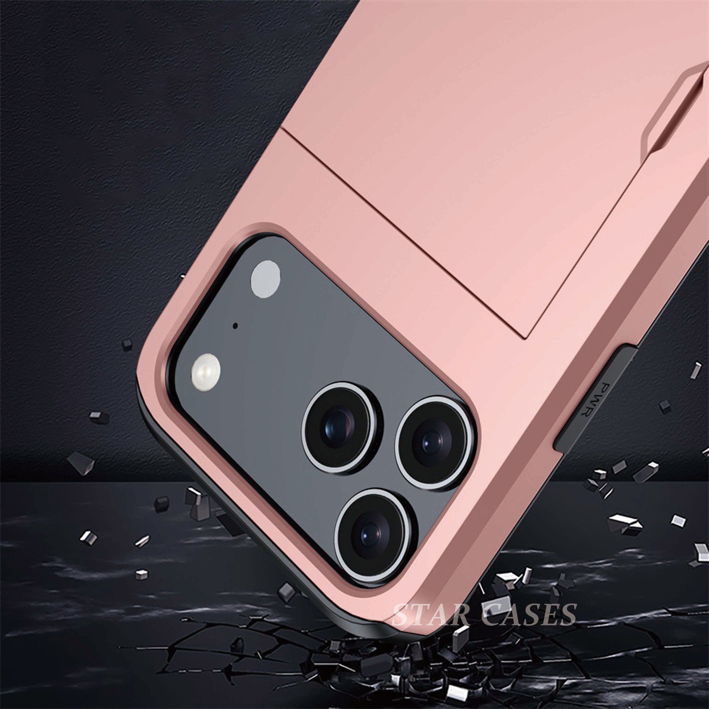 iPhone 17 Pro Max Heavy Duty Back Slide Card Case
