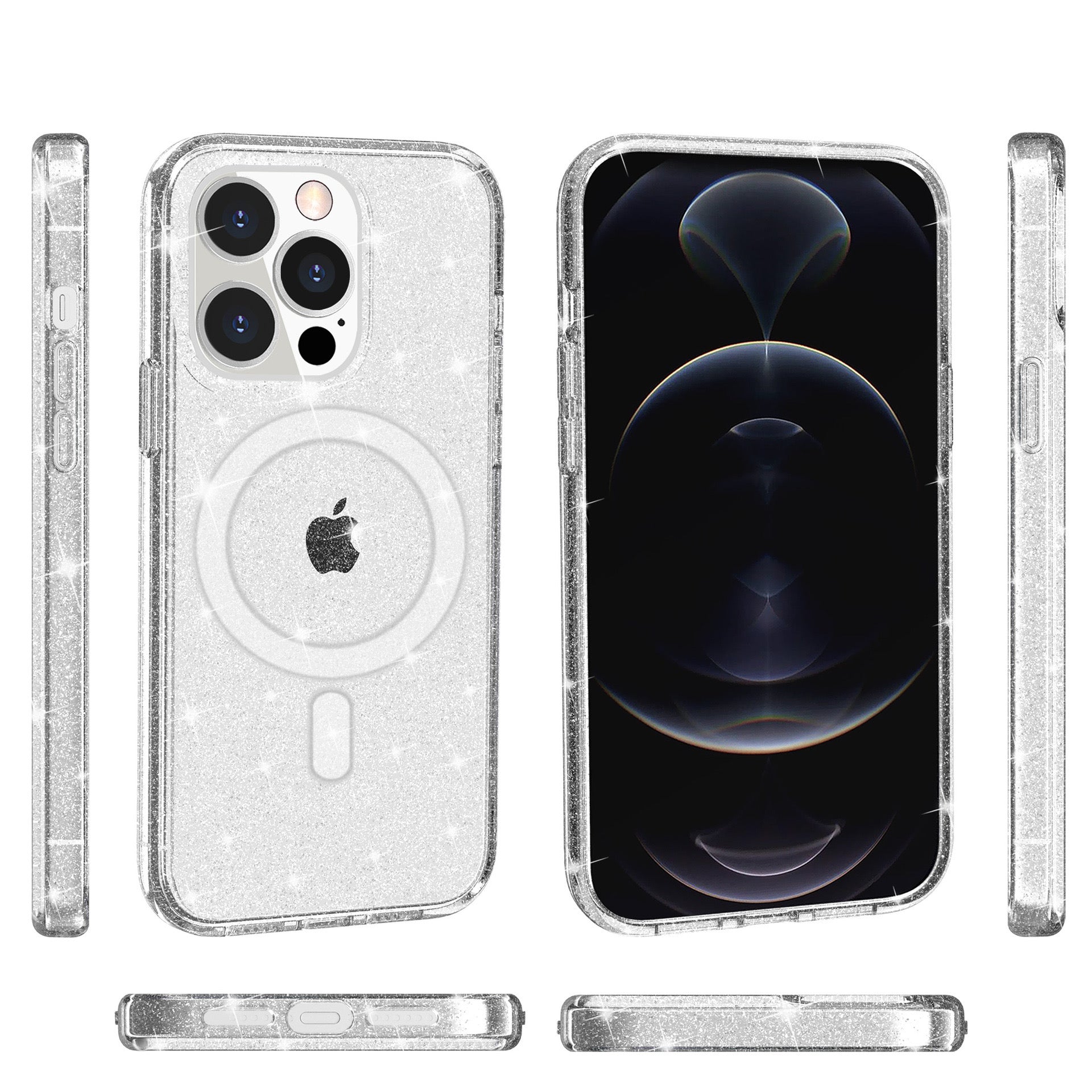 iPhone 13 Terminator Magsafe Glitters Hard Clear Case