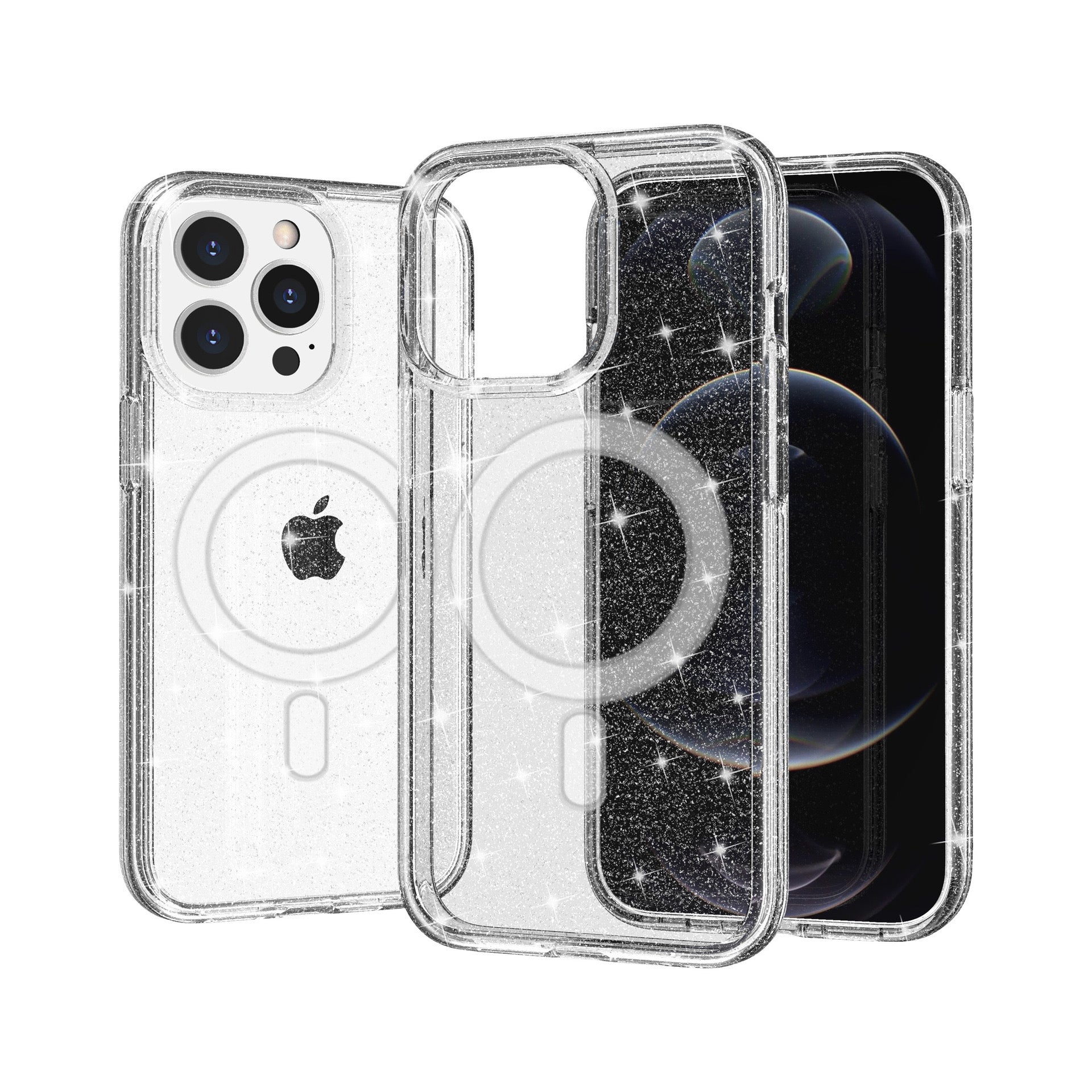 iPhone 16 Plus Terminator Magsafe Glitters Hard Clear Case