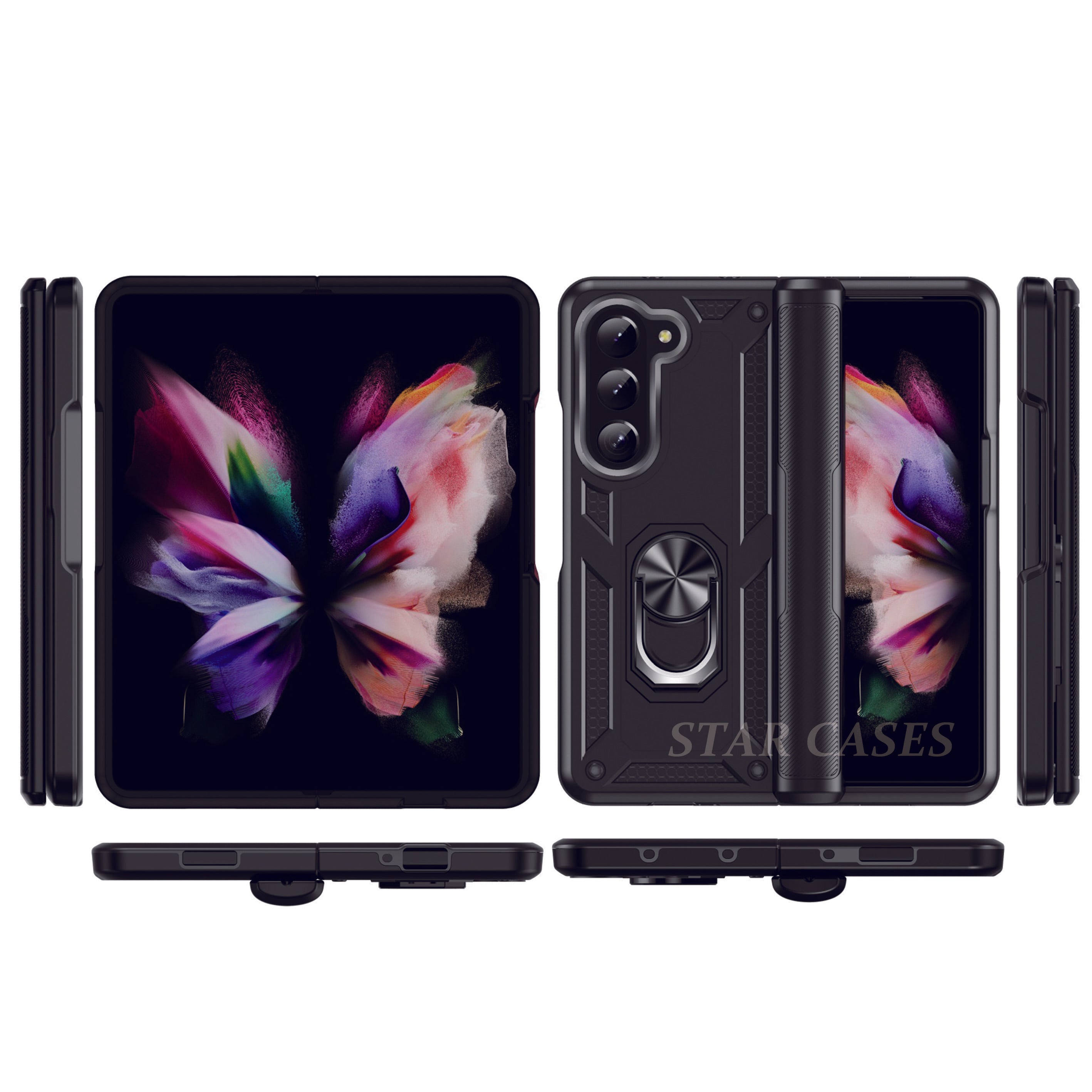 Samsung Z Fold 3 Military Ring Holder Magnetic Case