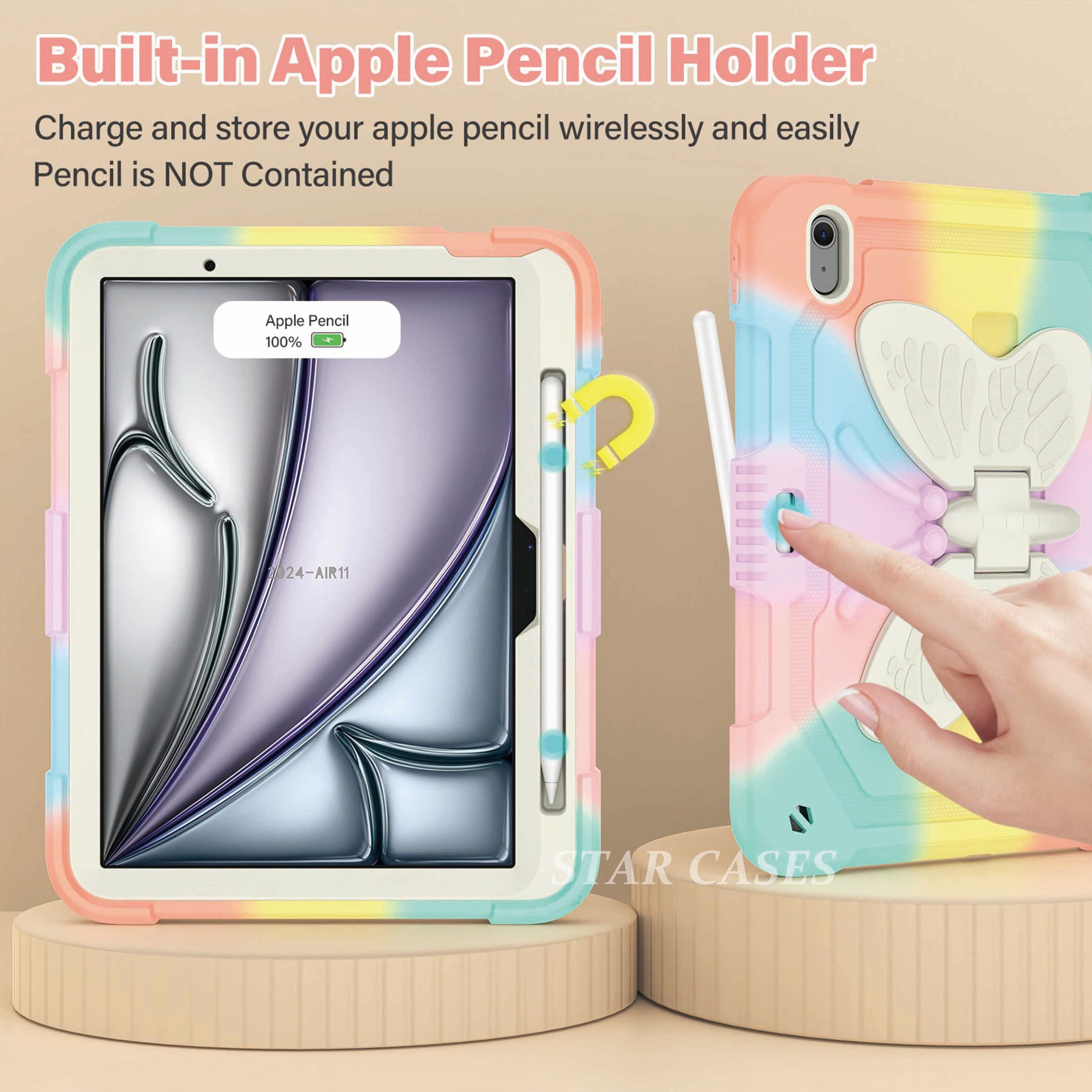 iPad 11 inch (A16) Armor Butterfly Kickstand Case
