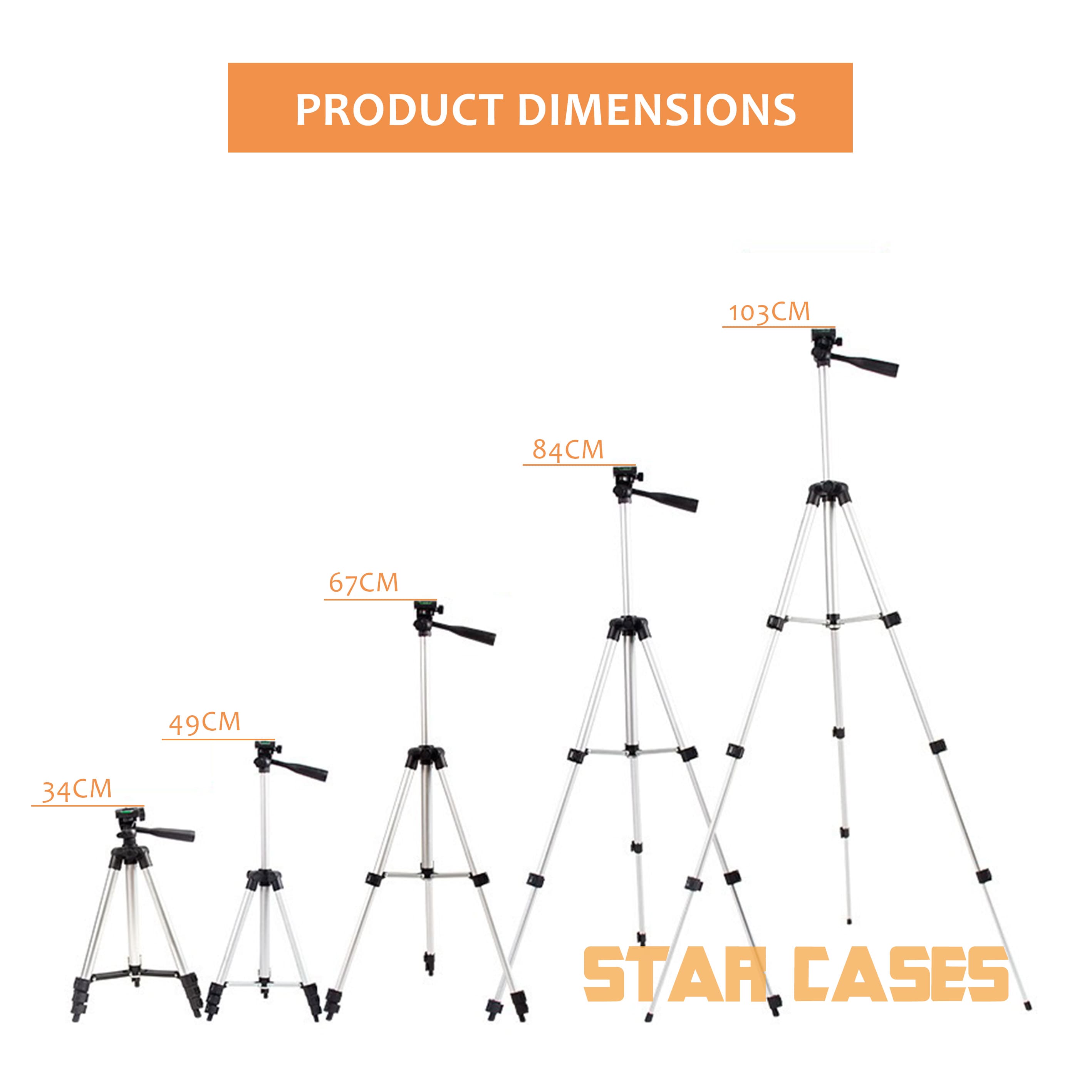 Adjustable Camera Tripod Stand Mount Remote Phone Holder