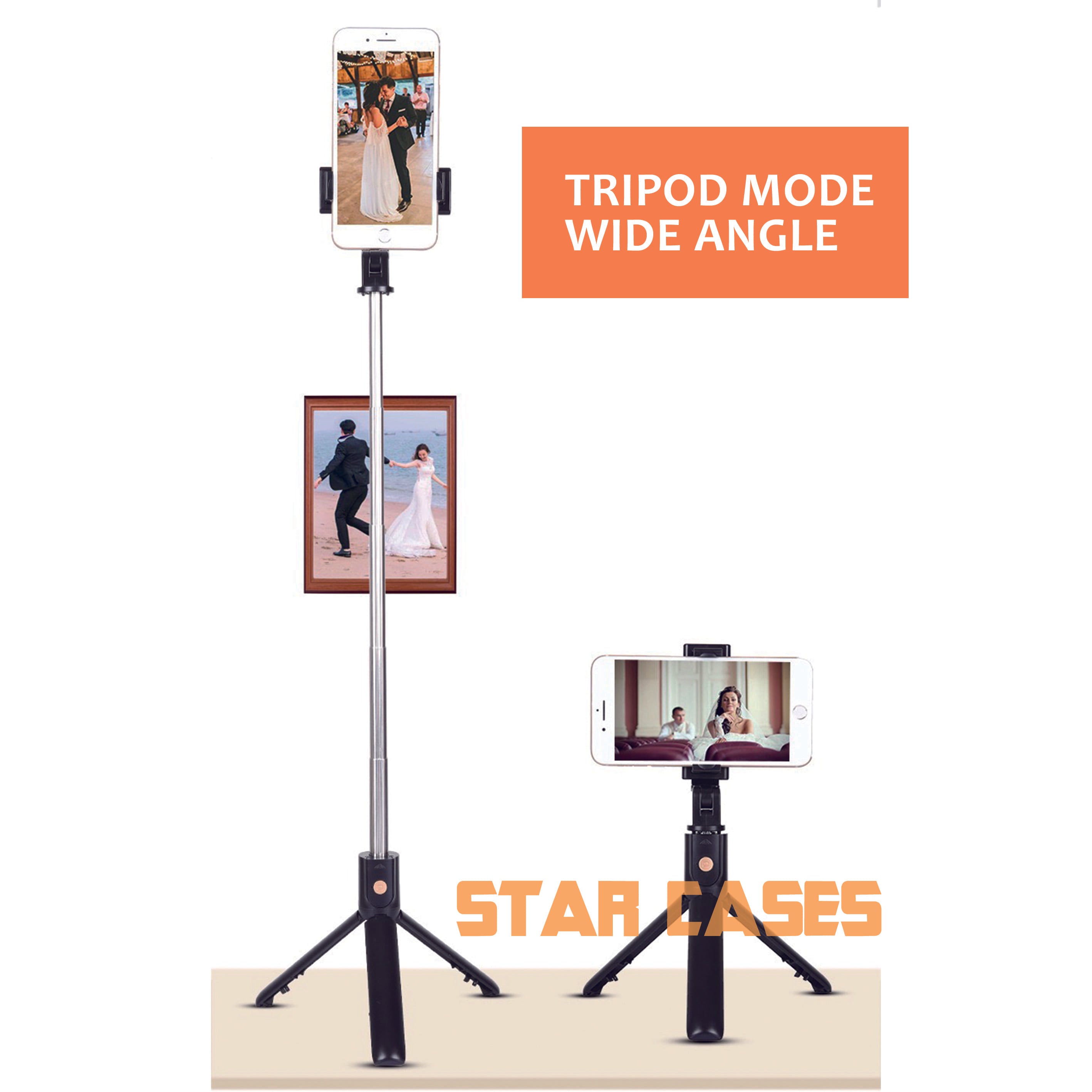 K10S (With Light) Unipod Bluetooth Selfie Stick Tripod
