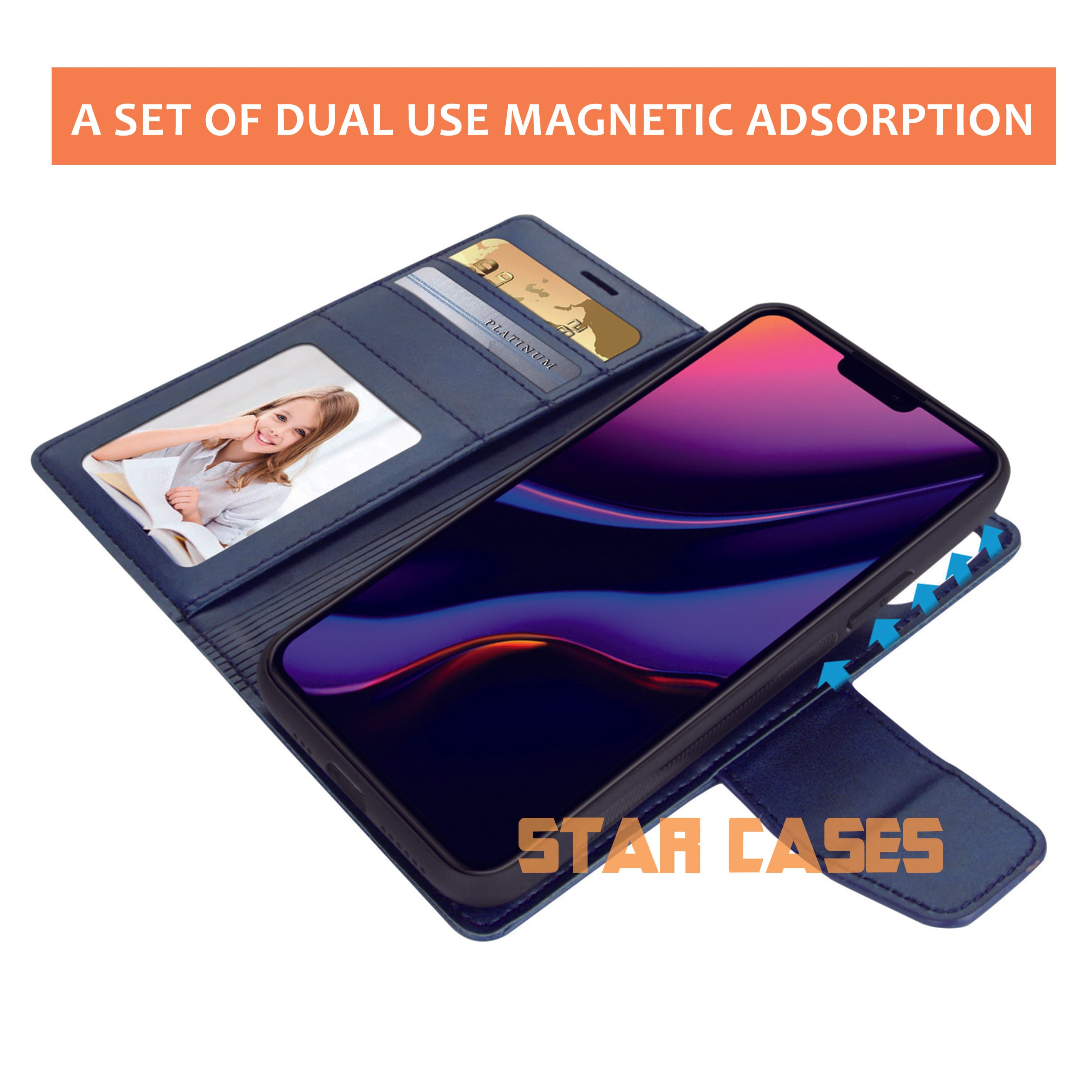 iPhone 13 Pro Max Hanman Magnet Leather Flip Cover