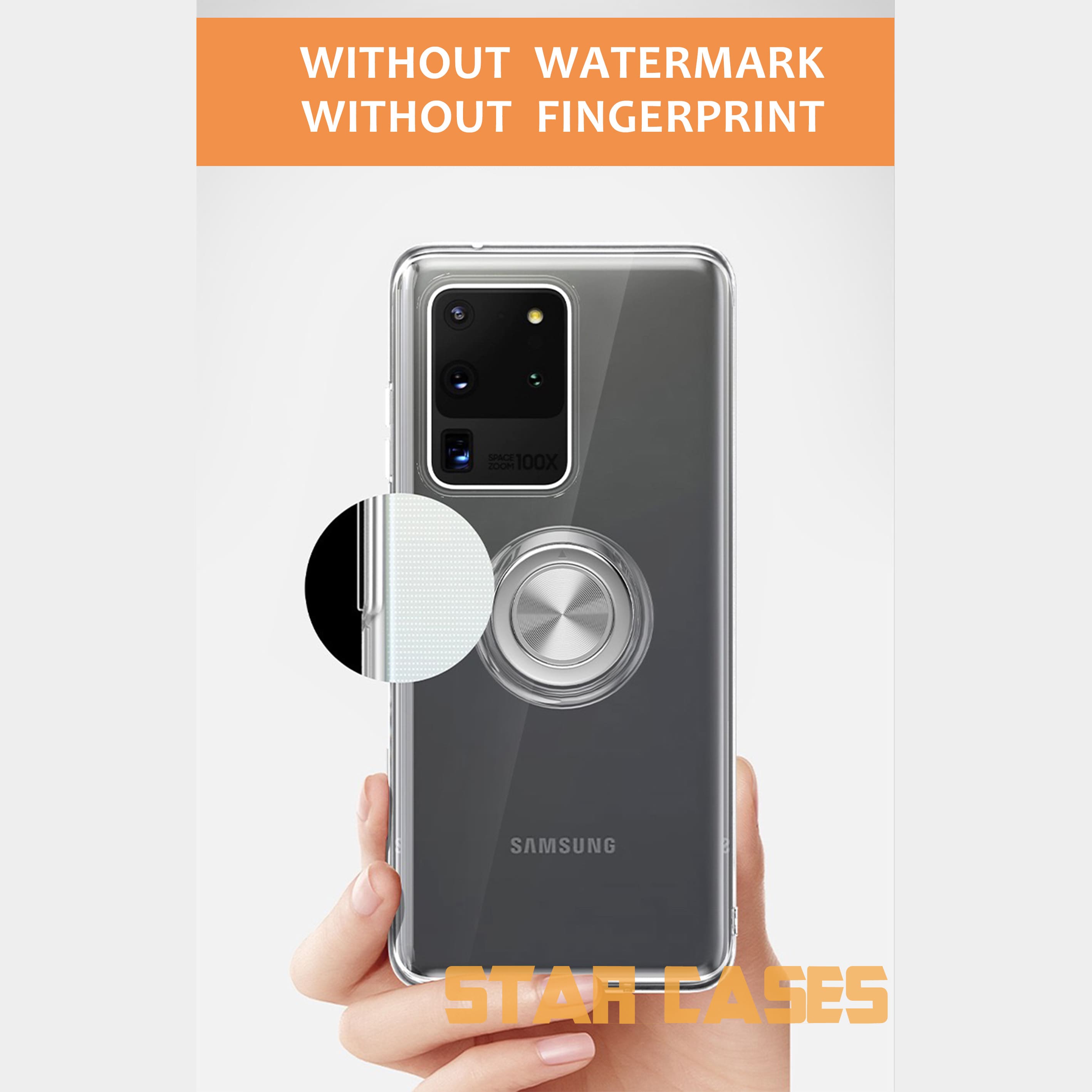 Samsung S23 Clear Ring Holder Soft Case