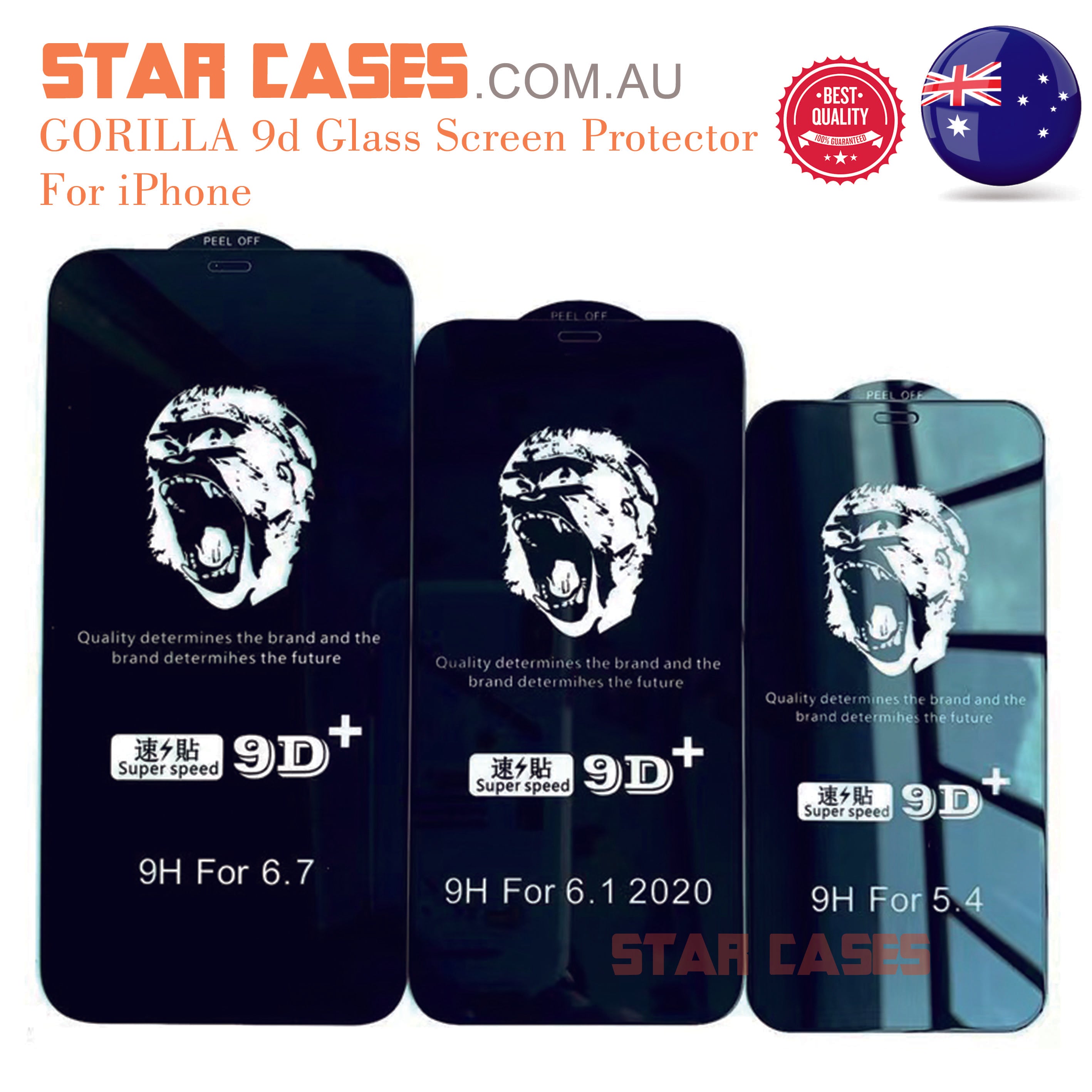 25 Pcs of iPhone GORILLA 9d+ Glass Screen Protector
