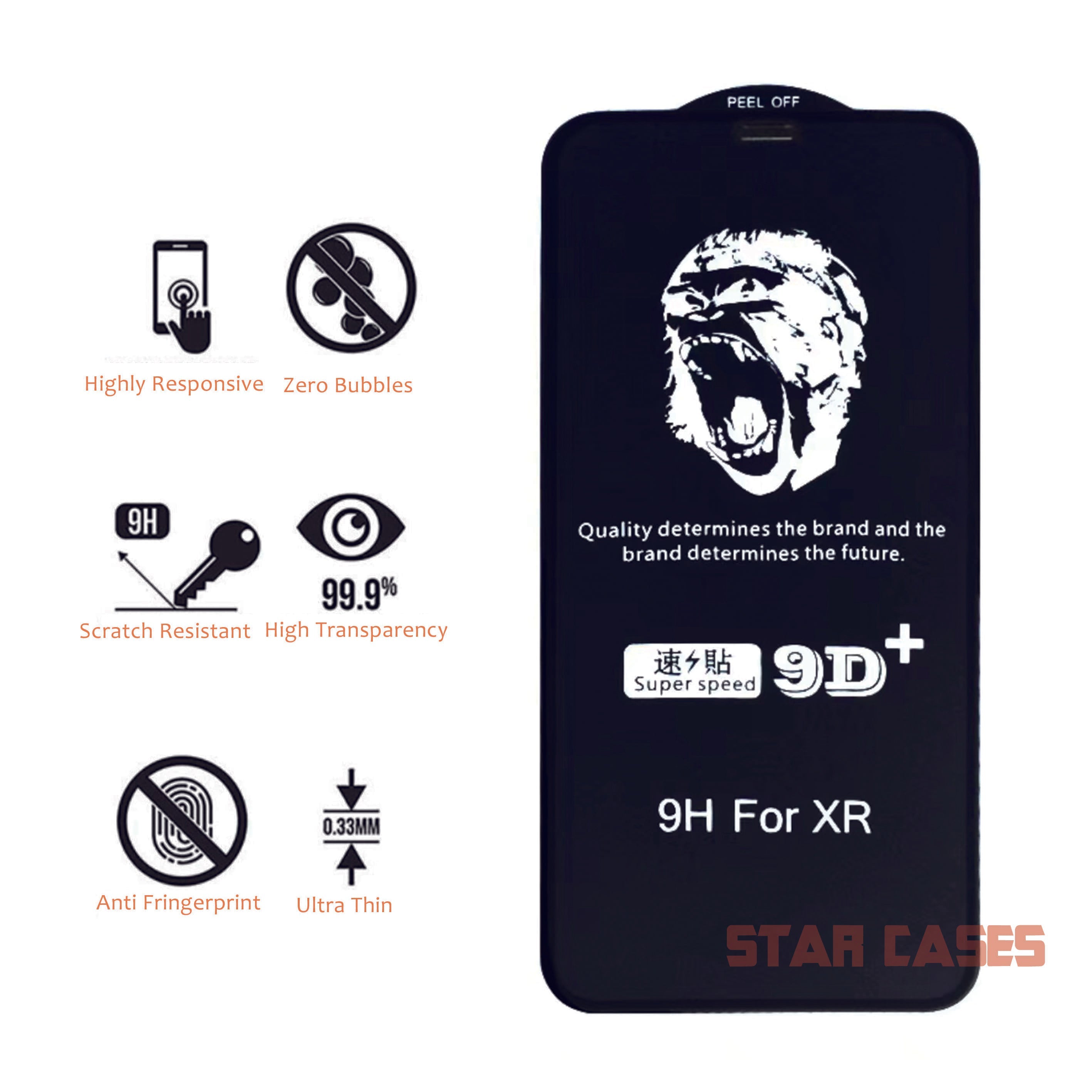 25 Pcs of iPhone GORILLA 9d+ Glass Screen Protector