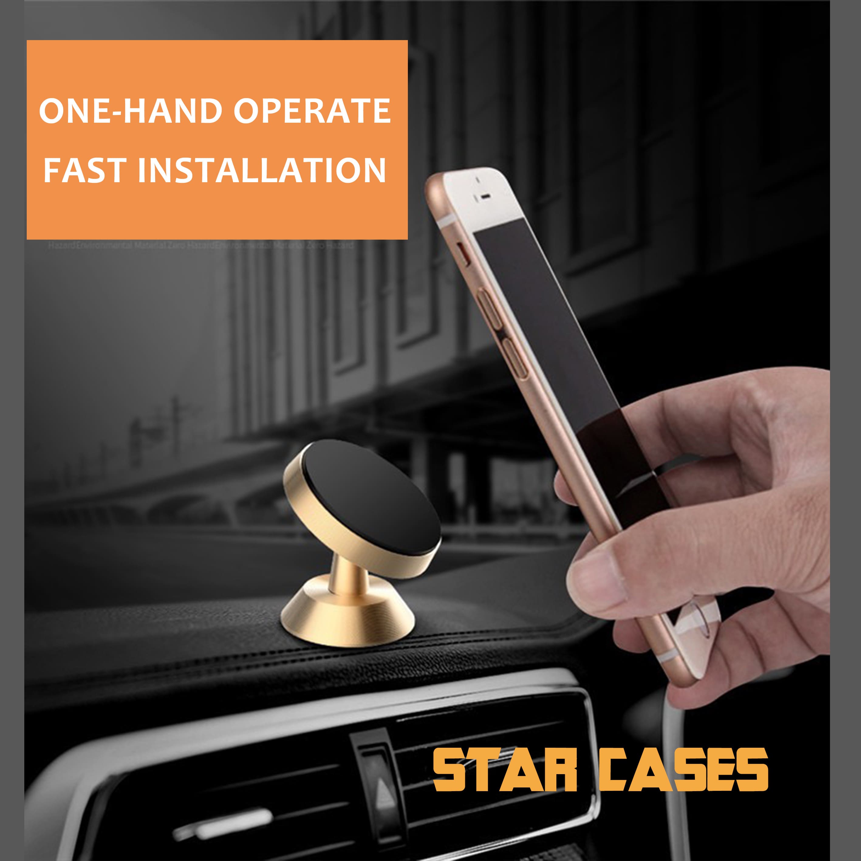 Rotation Universal Magnetic Dashboard Phone Holder