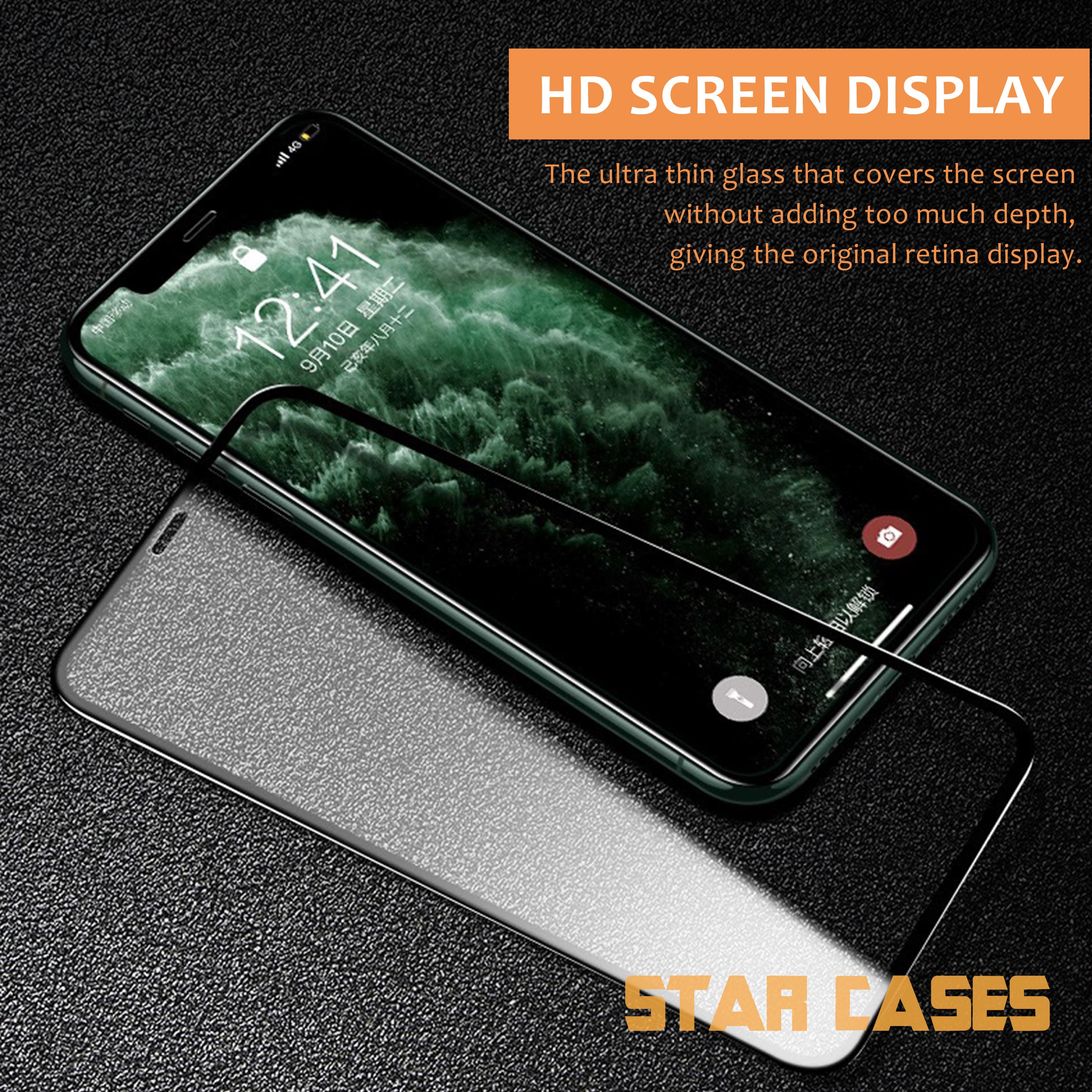 iPhone 9D Full Cover Tempered Glass Screen Protector