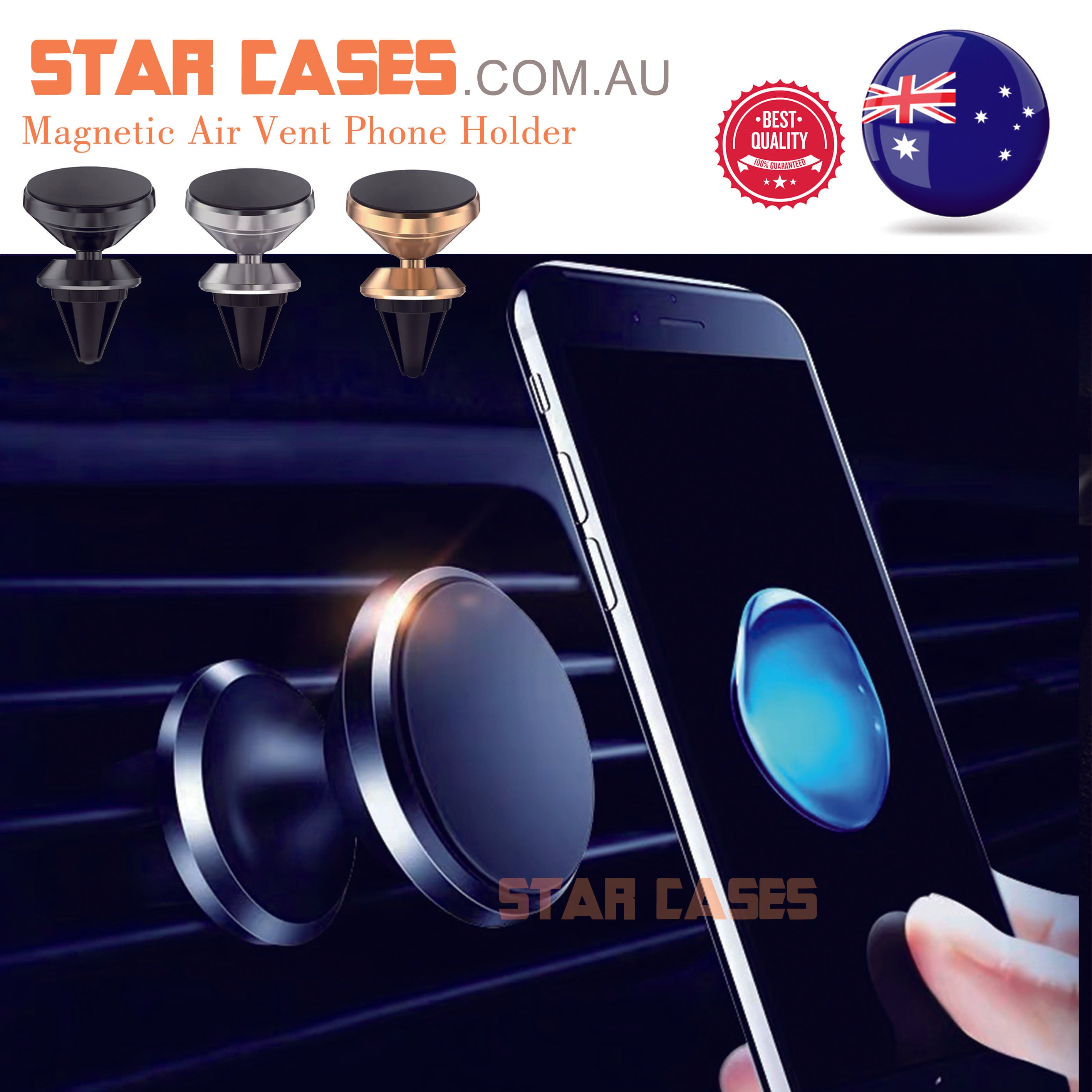 Rotation Universal Magnetic Air Vent Phone Holder – Star Cases