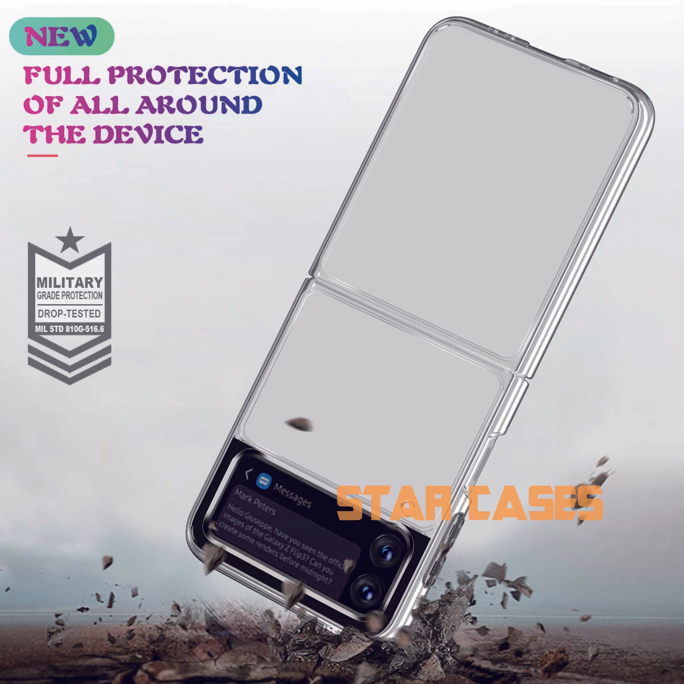 Samsung Galaxy Z Flip 5 Heavy Duty Slim Clear Case