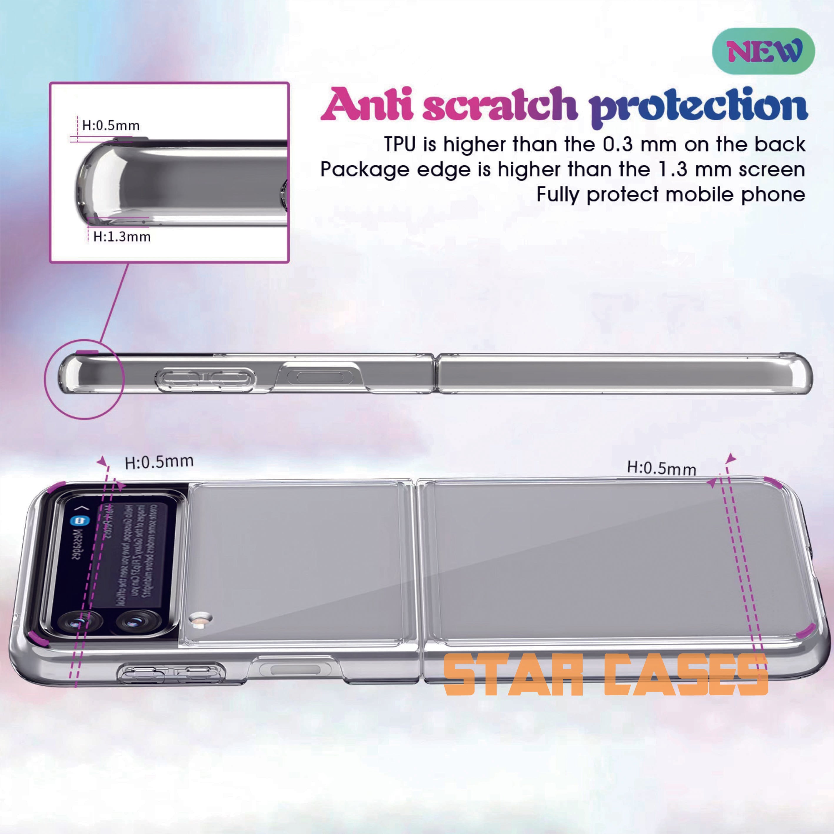 Samsung Galaxy Z Flip 4 Heavy Duty Slim Clear Case