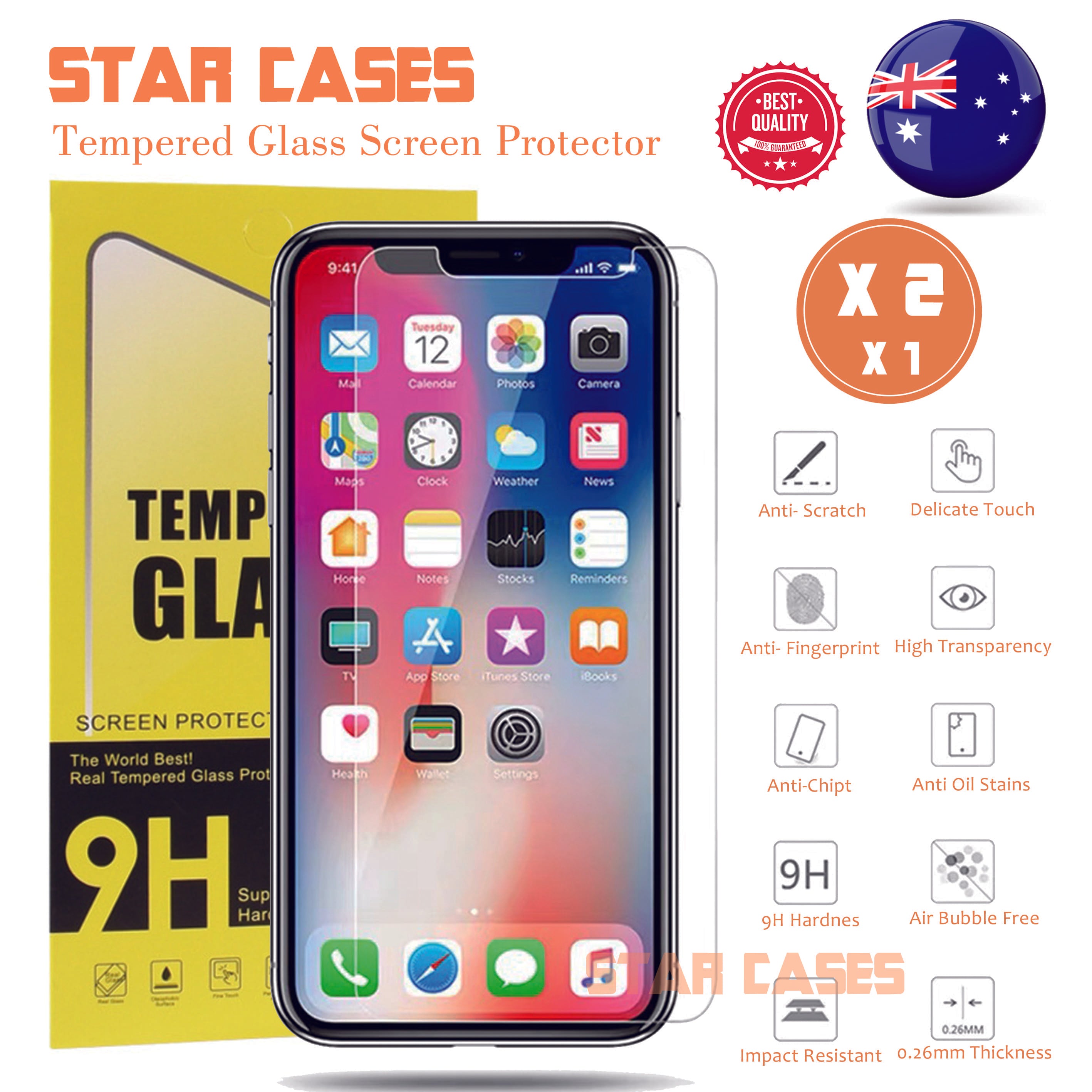 iPhone Front Tempered Glass Screen Protector