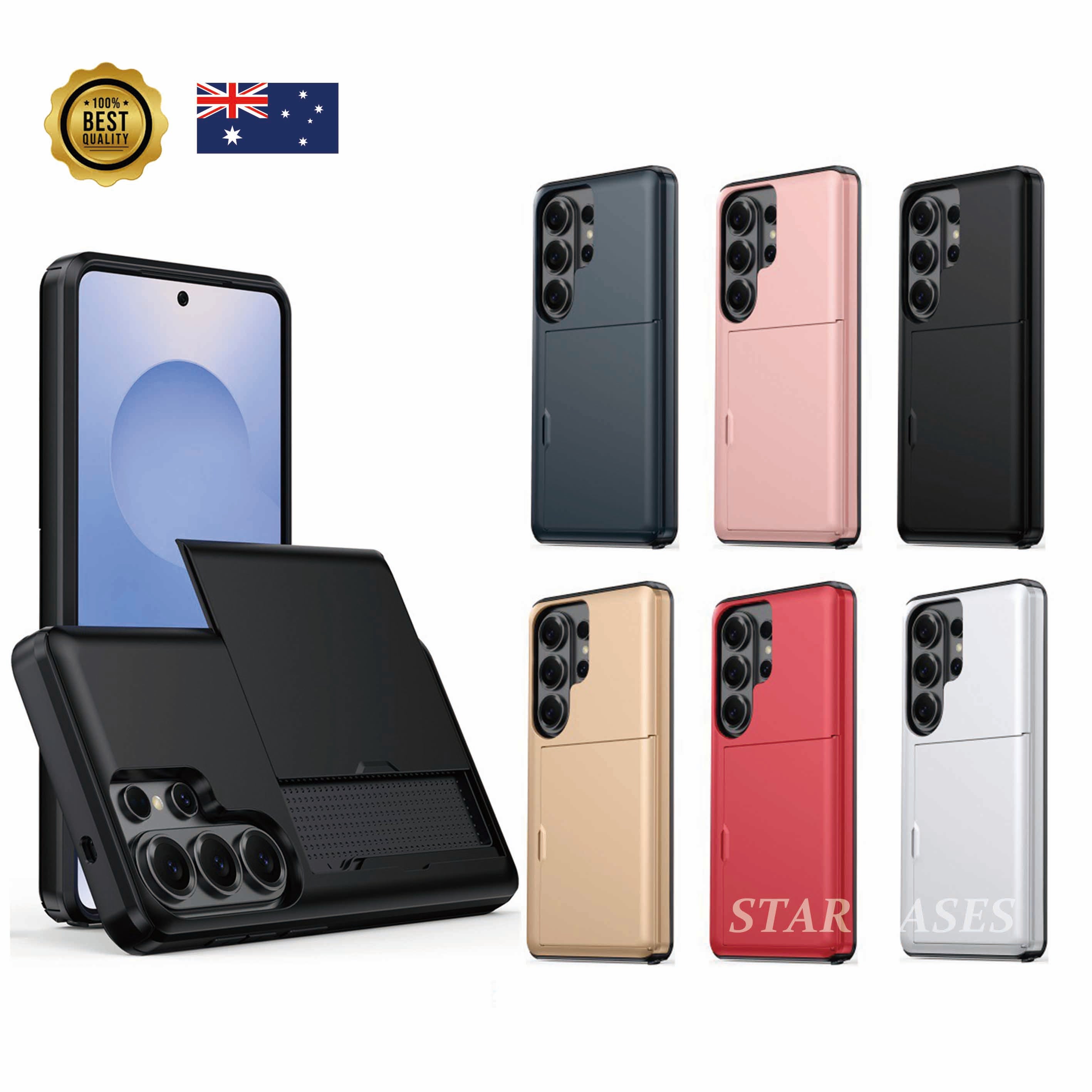 Samsung S26 Heavy Duty Back Slide Card Case – Star Cases