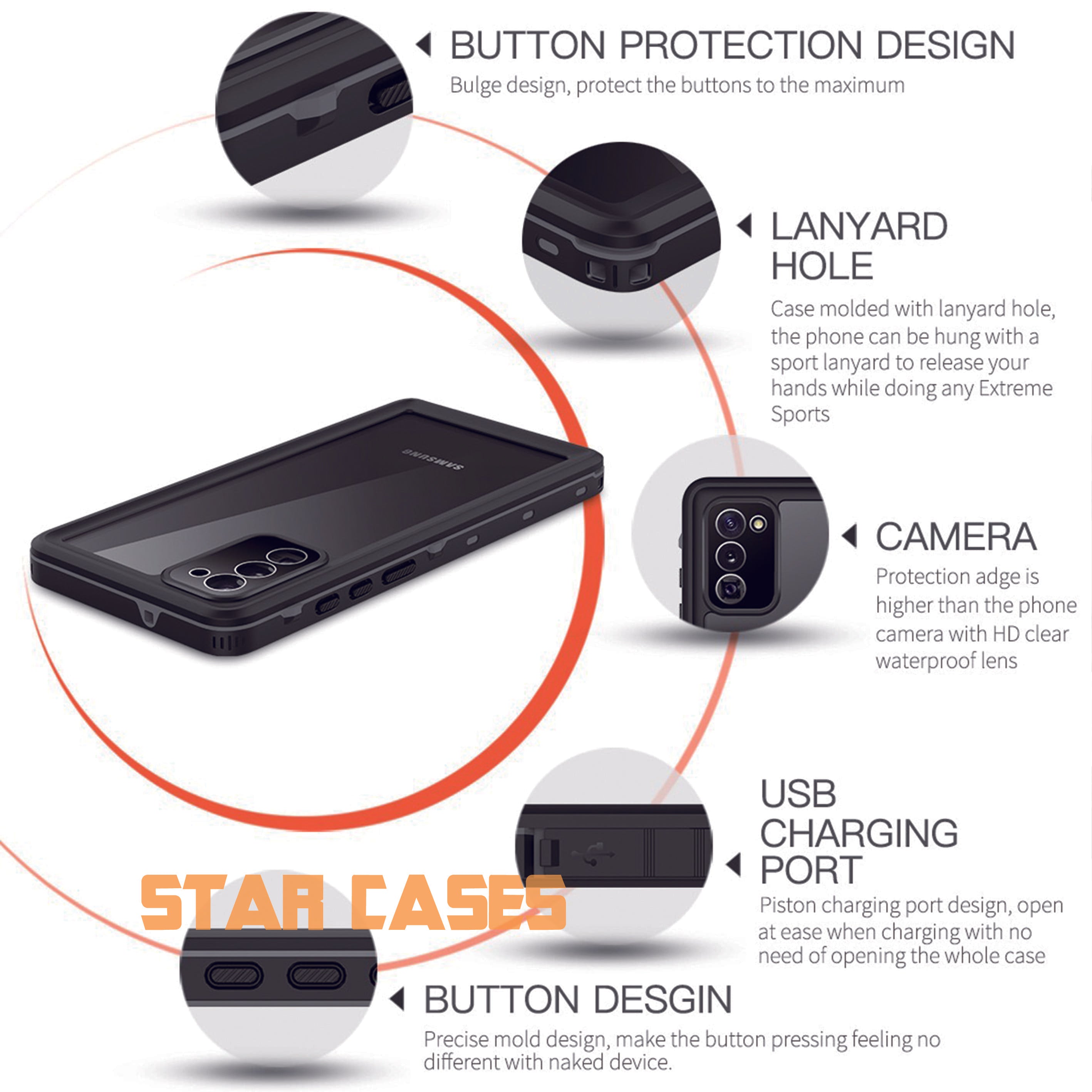 Samsung S21 Plus Waterproof Shockproof Case