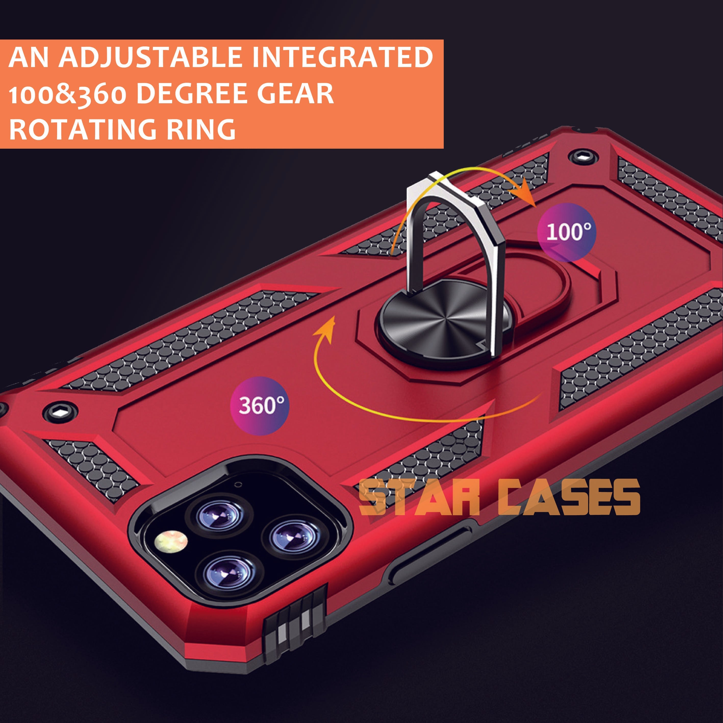 iPhone 12 Mini Military Ring Holder Magnetic Case