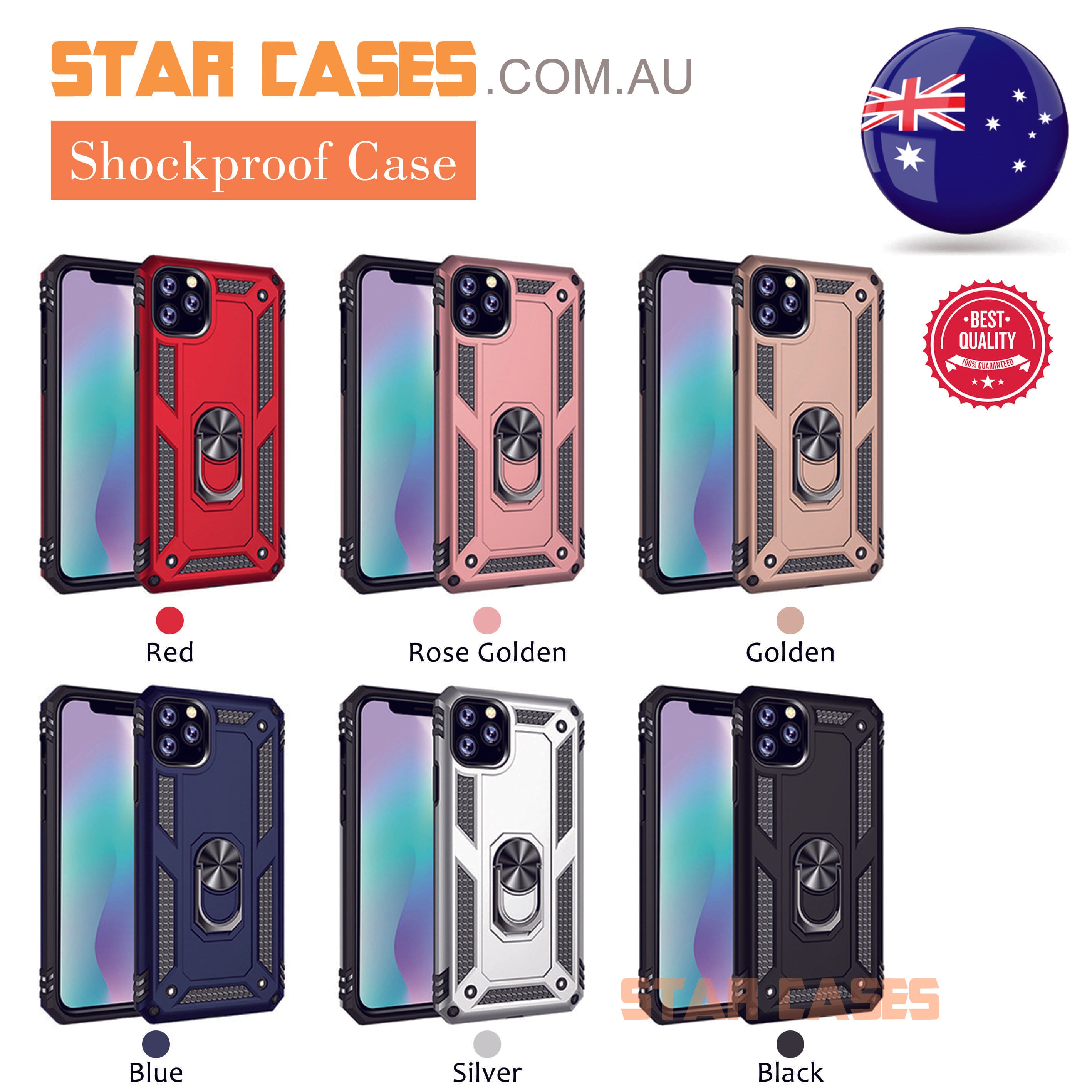 iPhone 13 Military Ring Holder Magnetic Case
