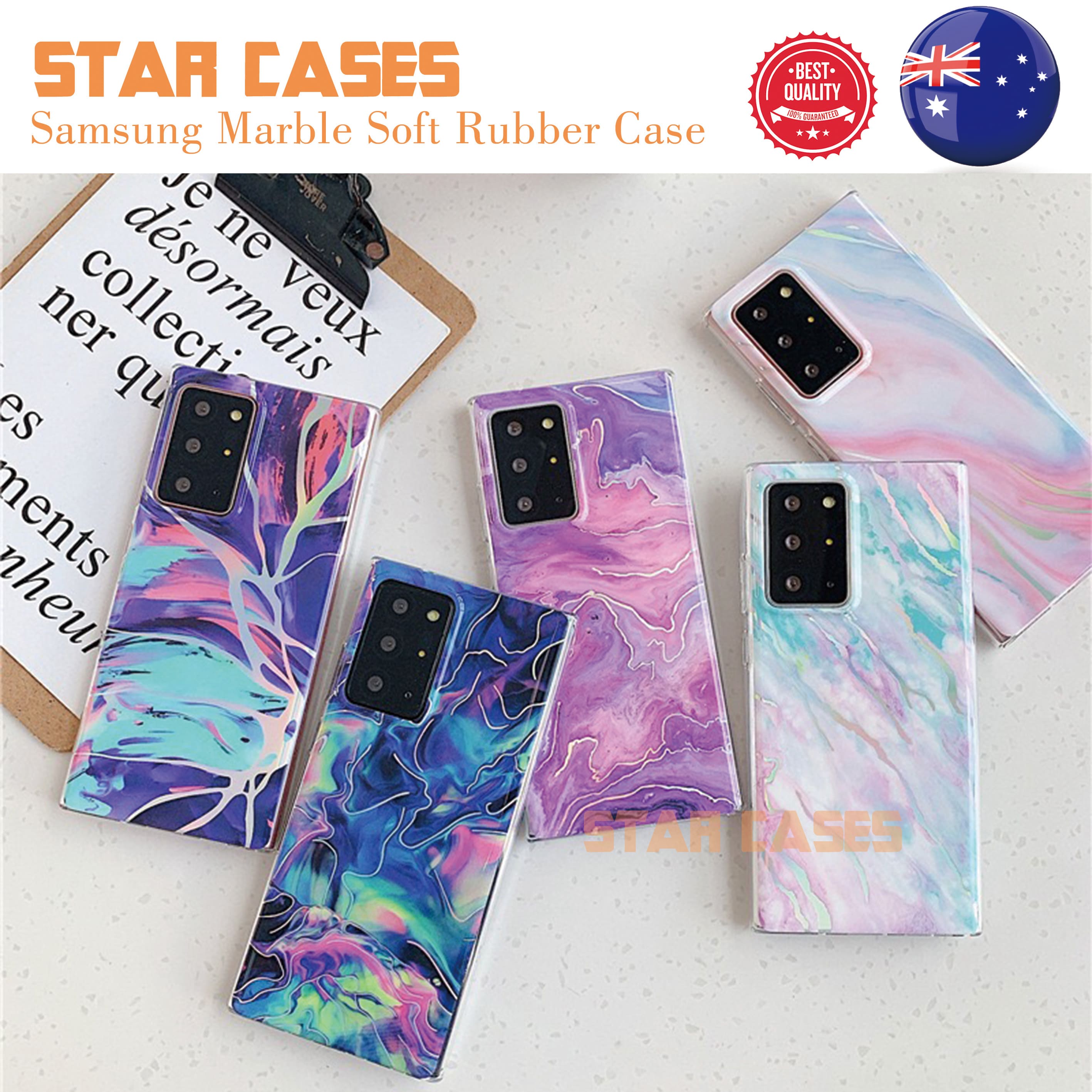 Samsung S21 Laser Marble Soft Case