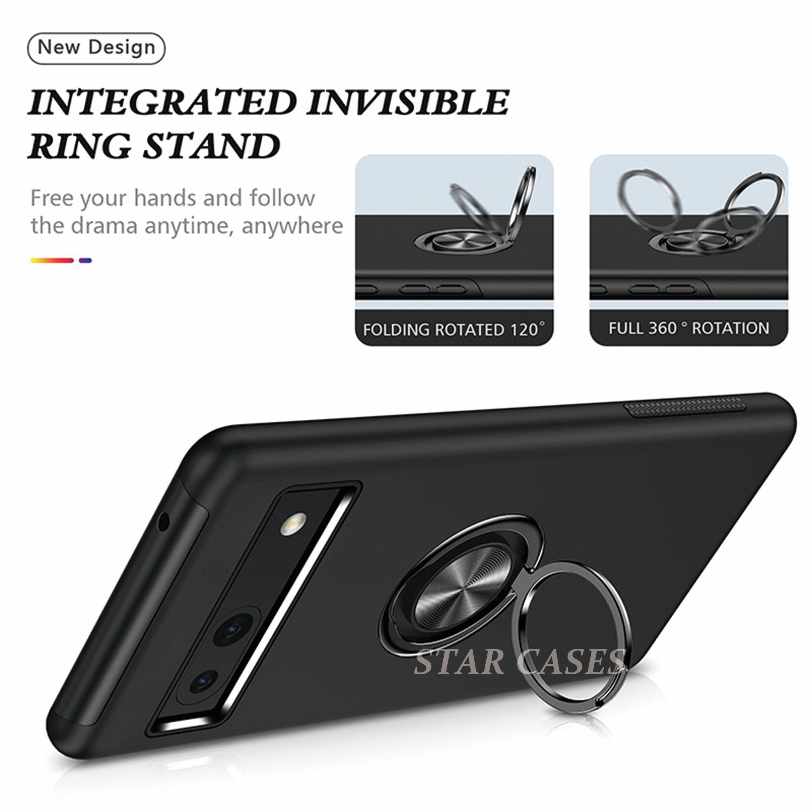 Google Pixel 8 Hybrid Magnetic Ring Holder Case