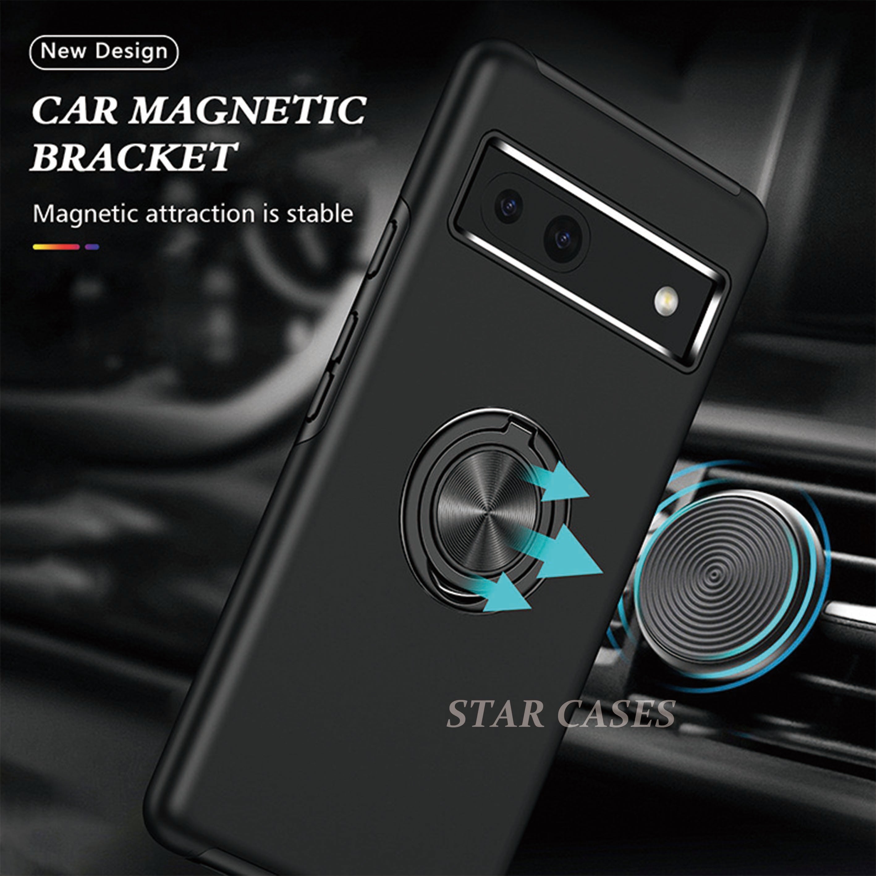Google Pixel 8 Hybrid Magnetic Ring Holder Case