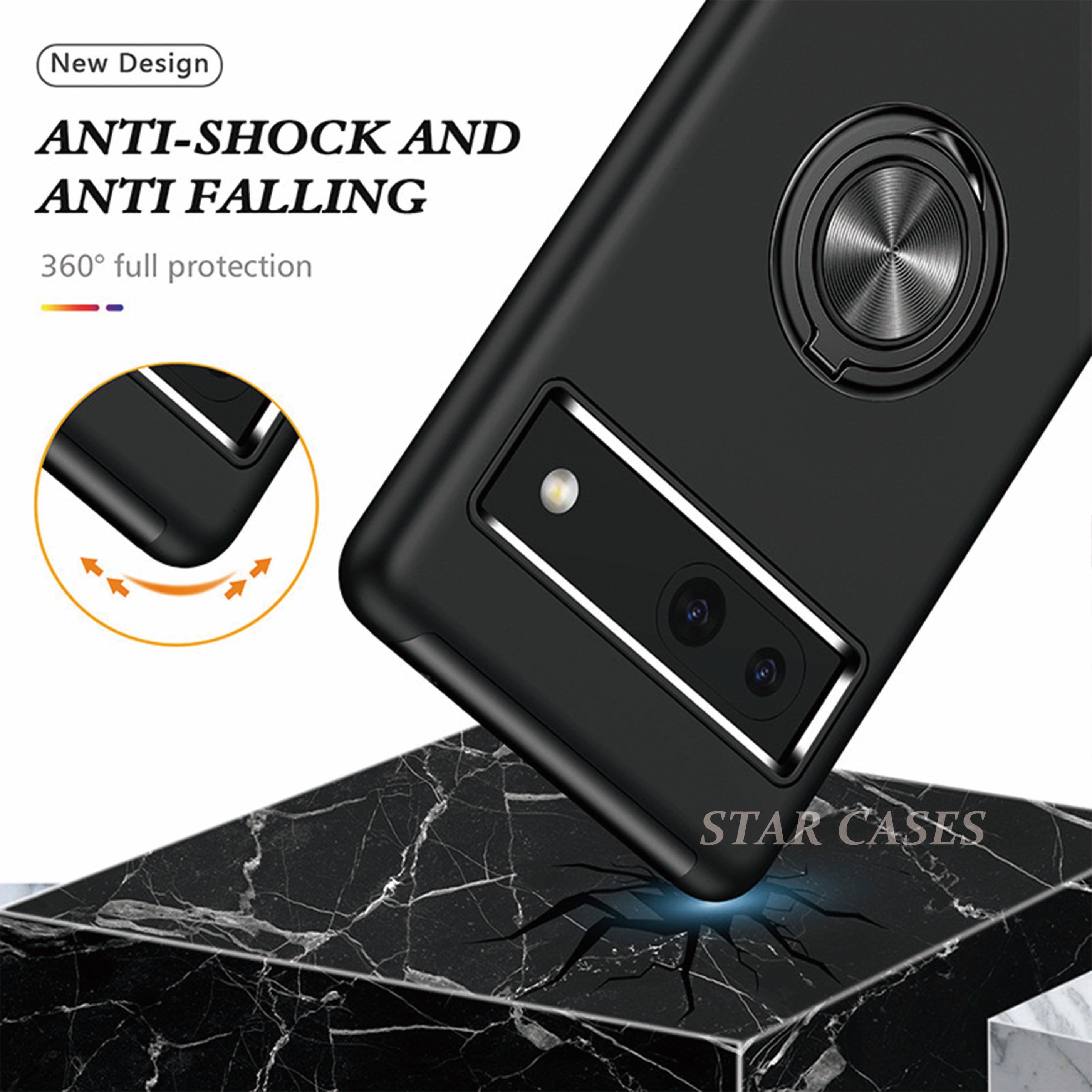 Google Pixel 7 Pro Hybrid Magnetic Ring Holder Case