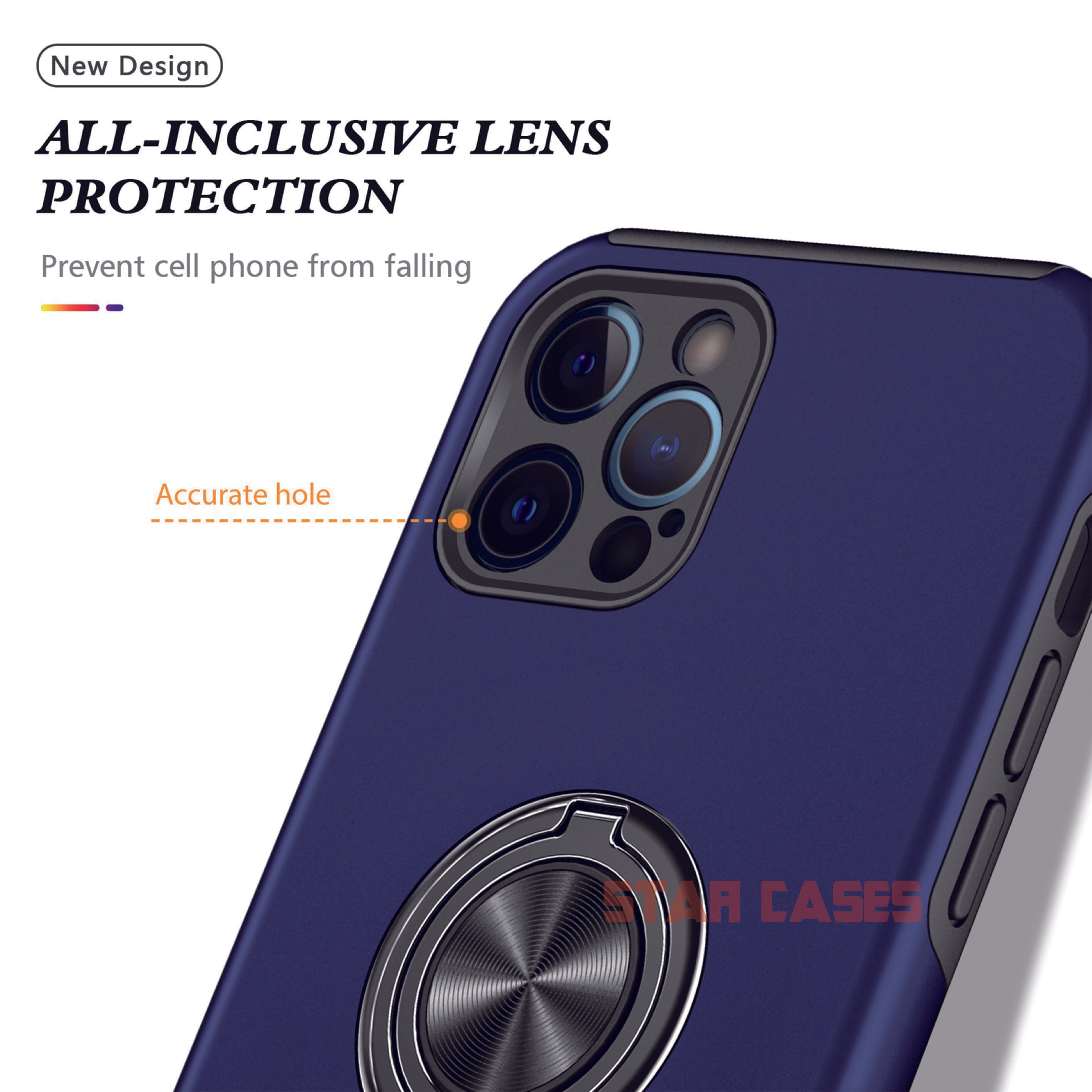 iPhone 7Plus/8Plus Shockproof Magnetic Ring Holder Case