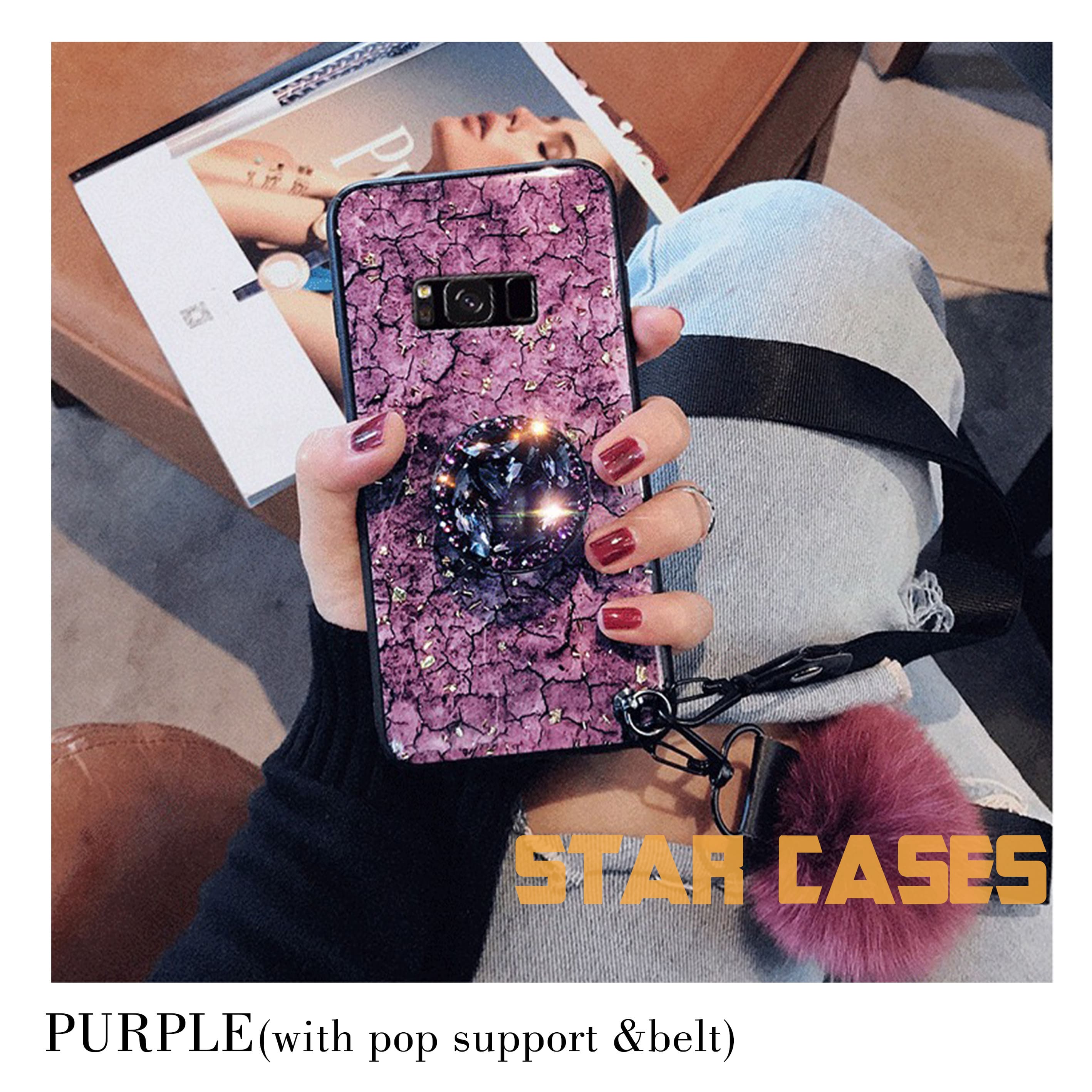 Samsung S8 Plus Marble Diamond Case