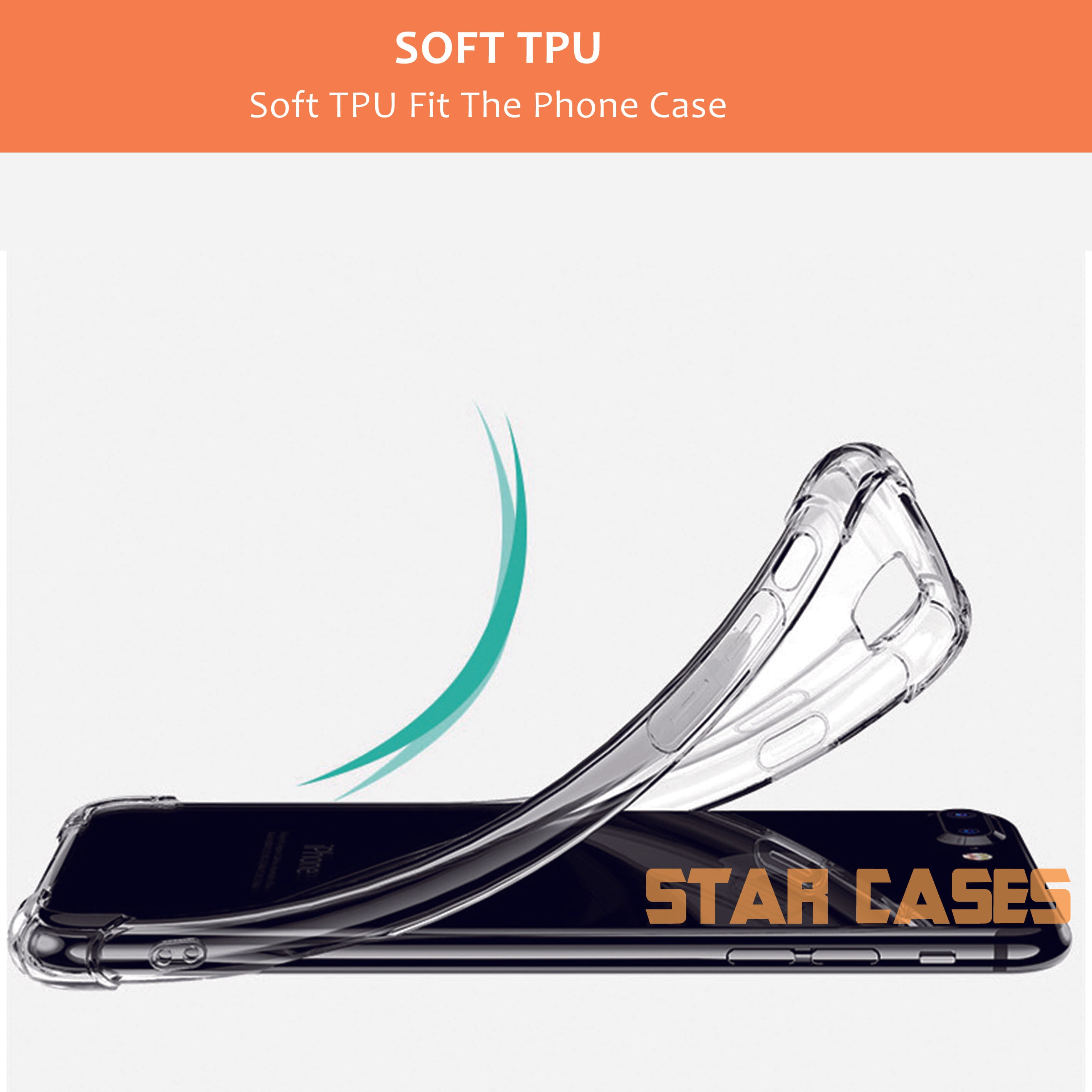iPhone 7+/8+ Clear Soft Bumper Case