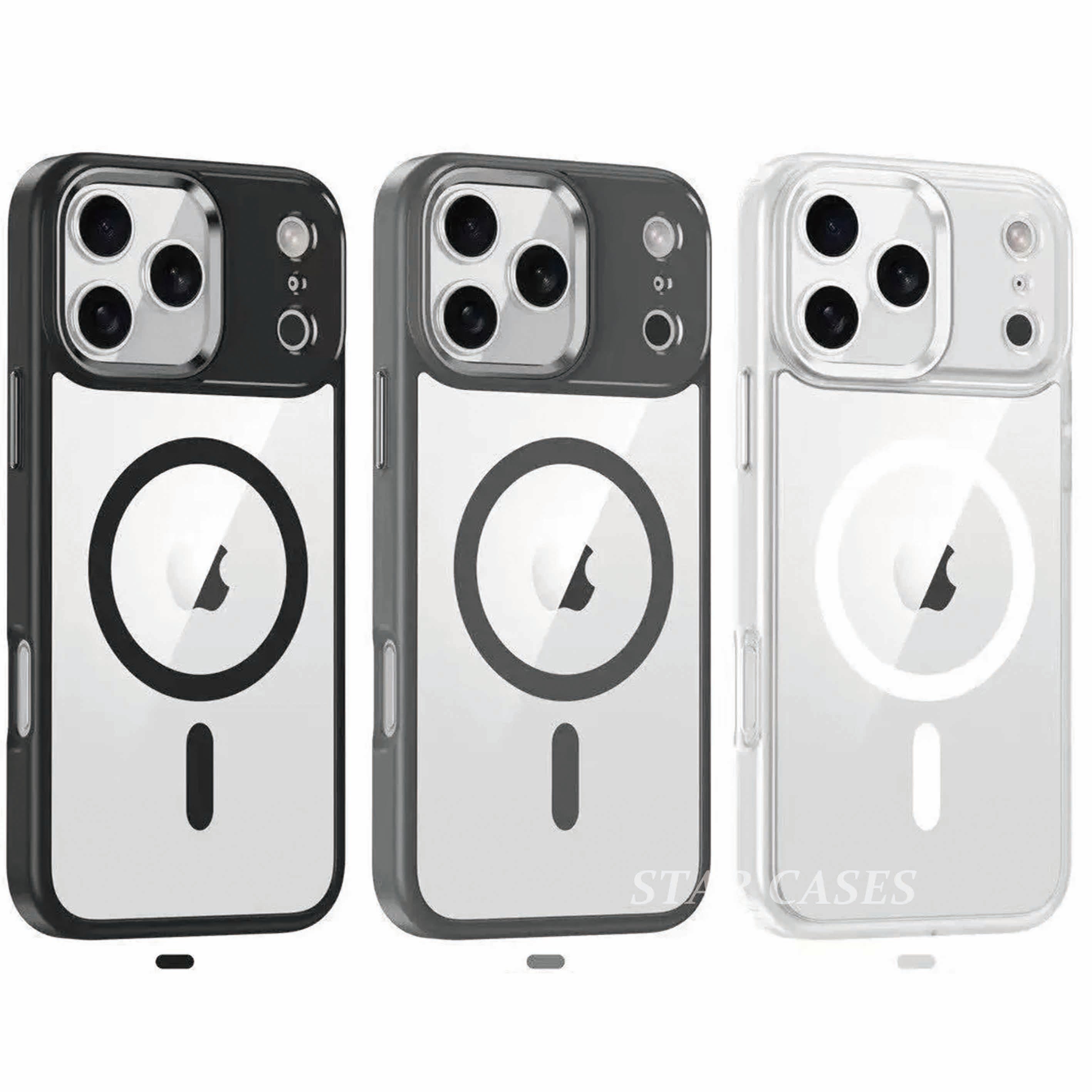 iPhone 17 Magsafe Hybrid Metal Camera Transparent Case