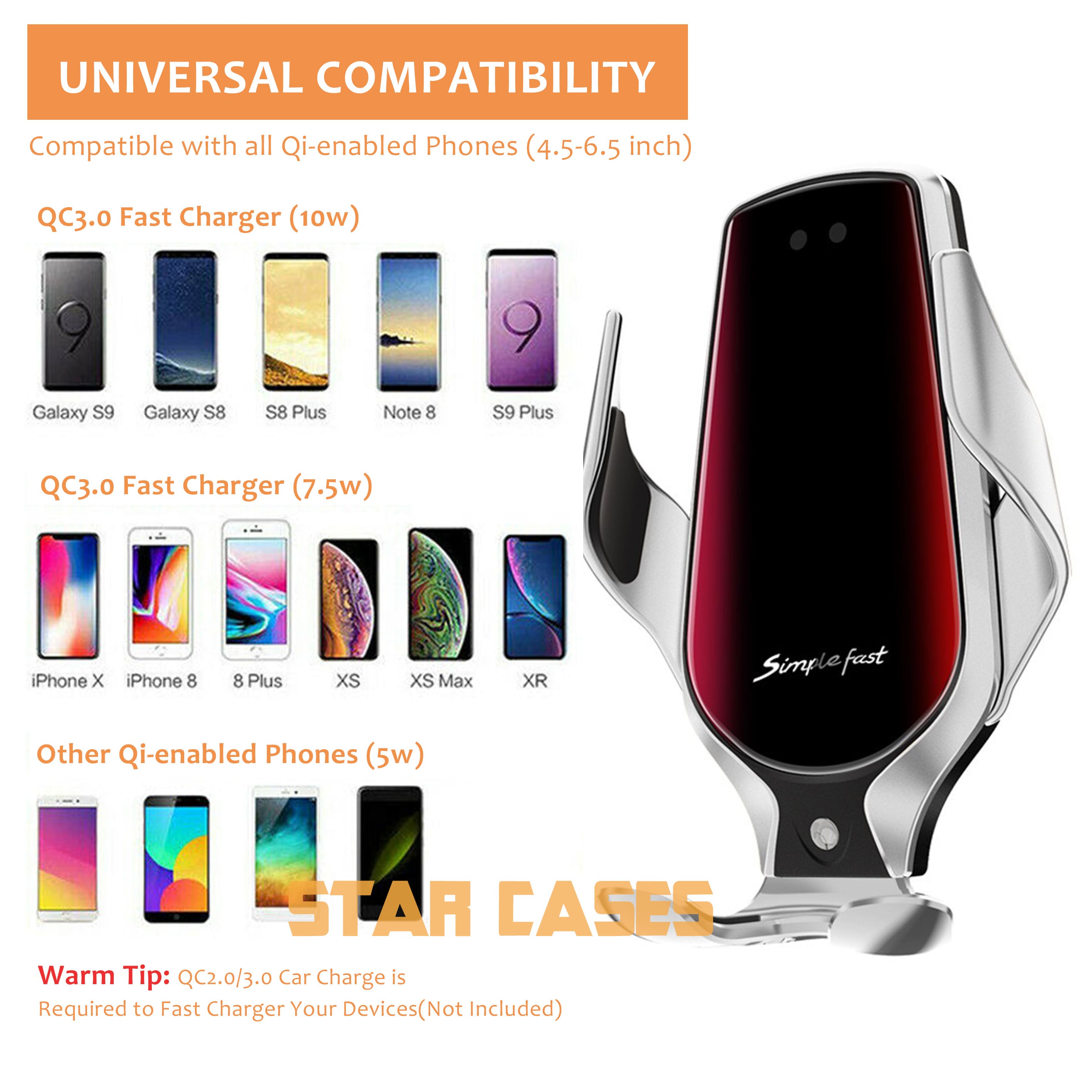 Universal Wireless Portable Car Holder Mount Stand Air Vent