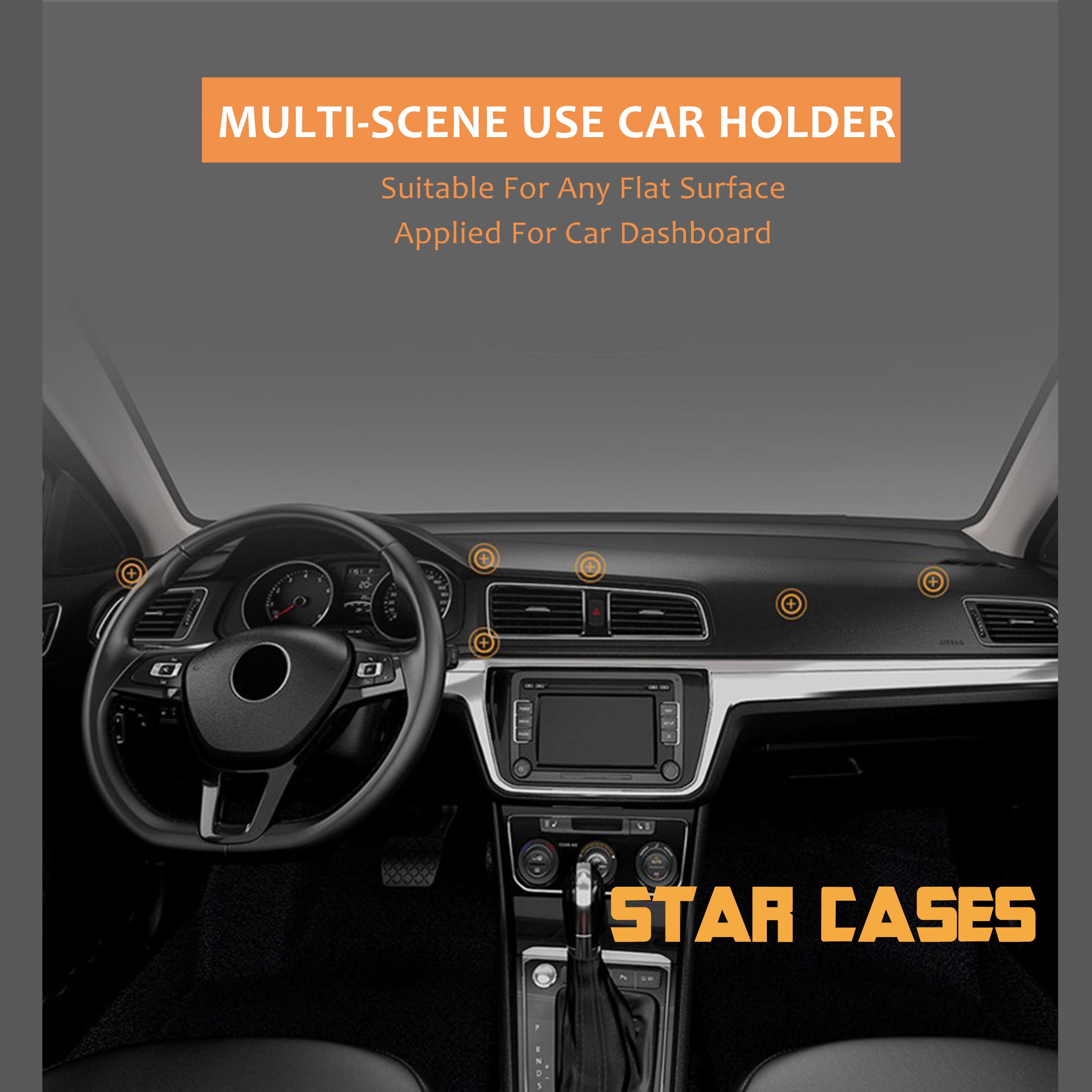 Rotation Universal Magnetic Dashboard Phone Holder