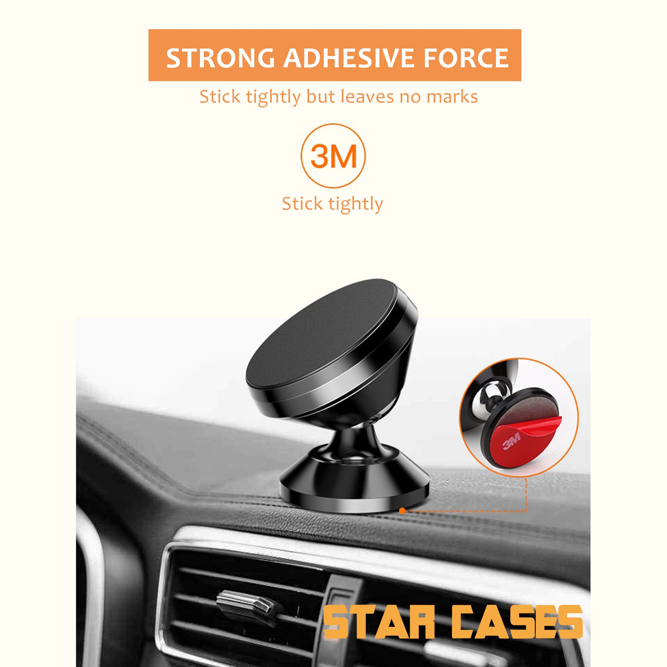 Rotation Universal Magnetic Dashboard Phone Holder