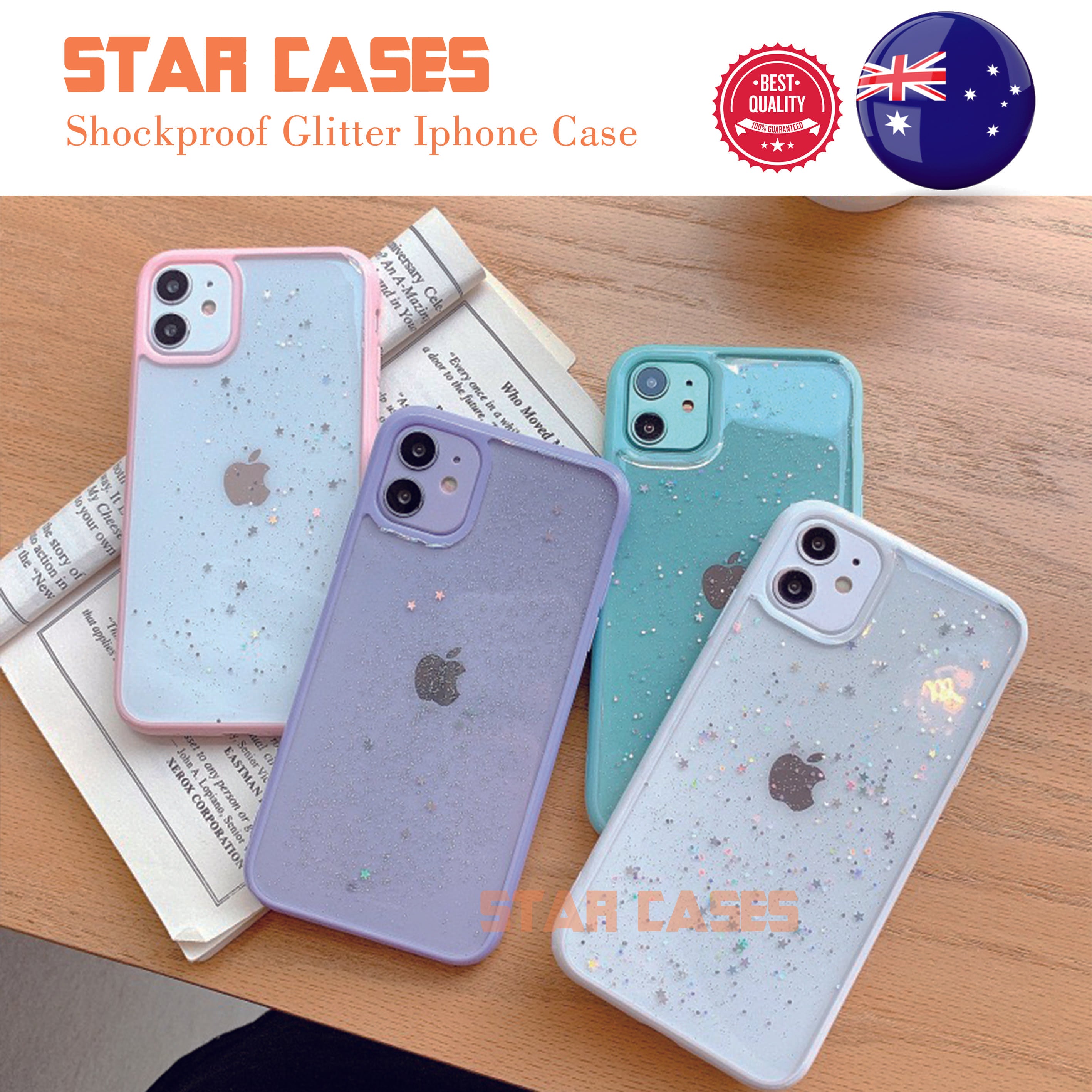 iPhone XsMax Bling Star Glitter Slim Case