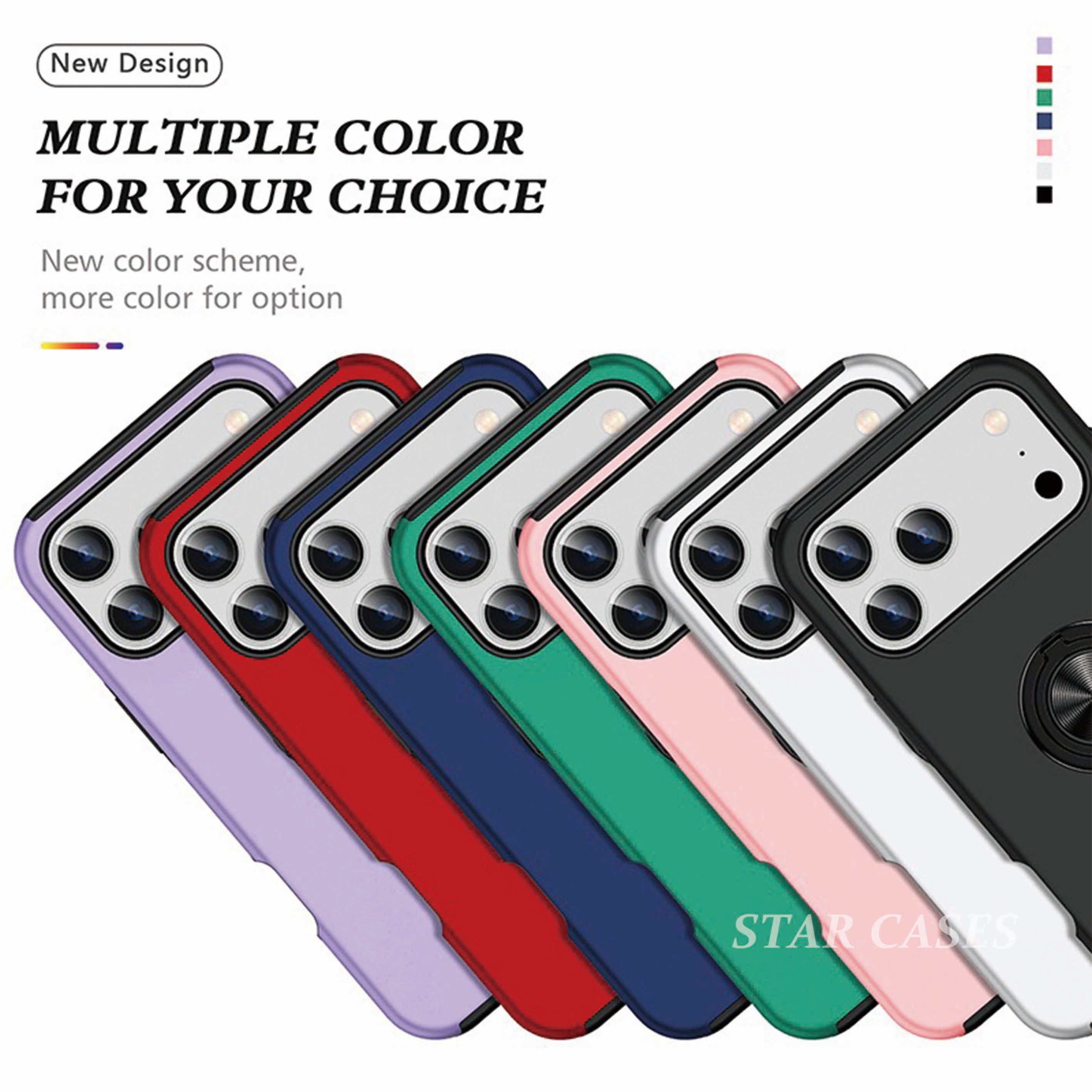 iPhone 17 Pro Max Shockproof Magnetic Ring Holder Case