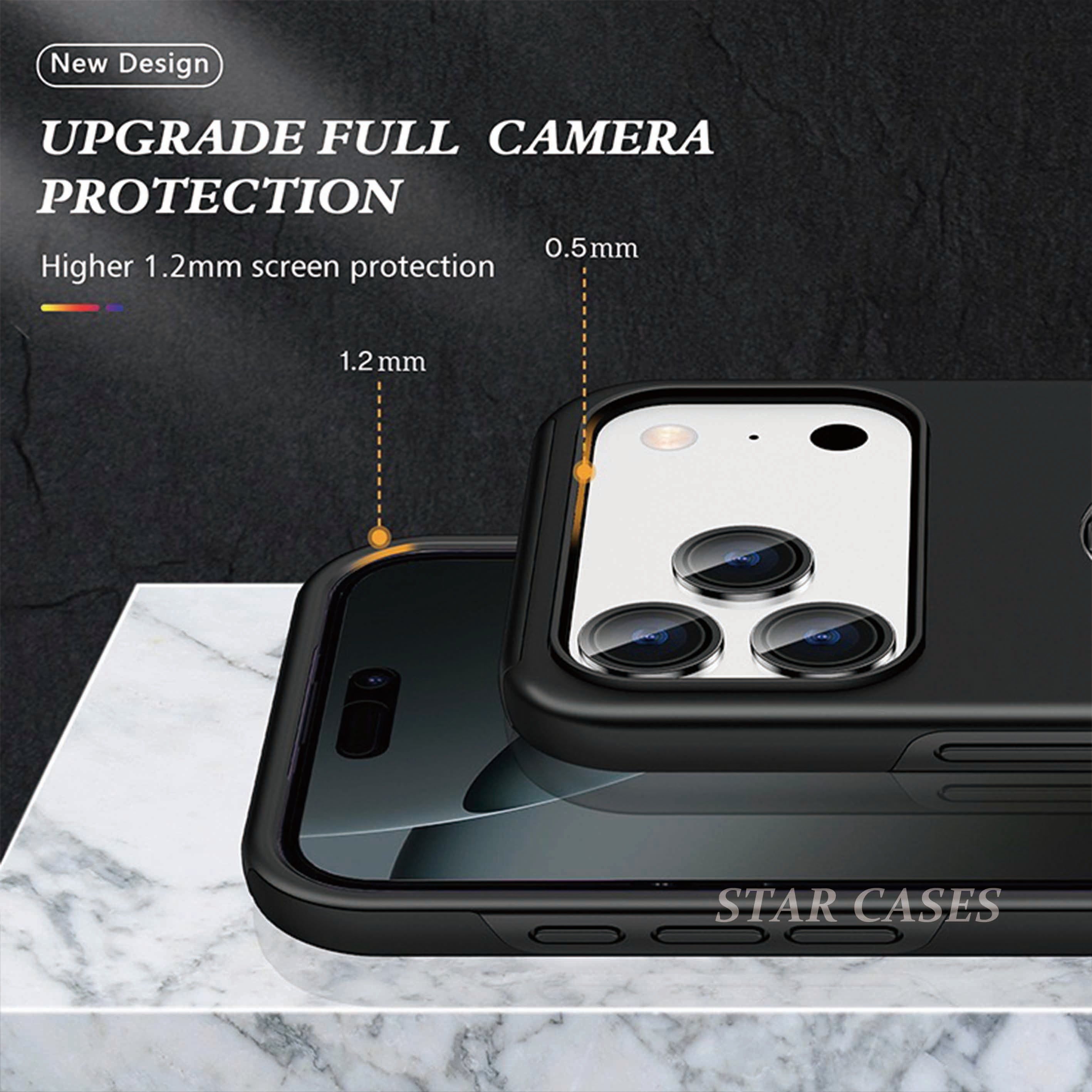 iPhone 17 Pro Max Shockproof Magnetic Ring Holder Case
