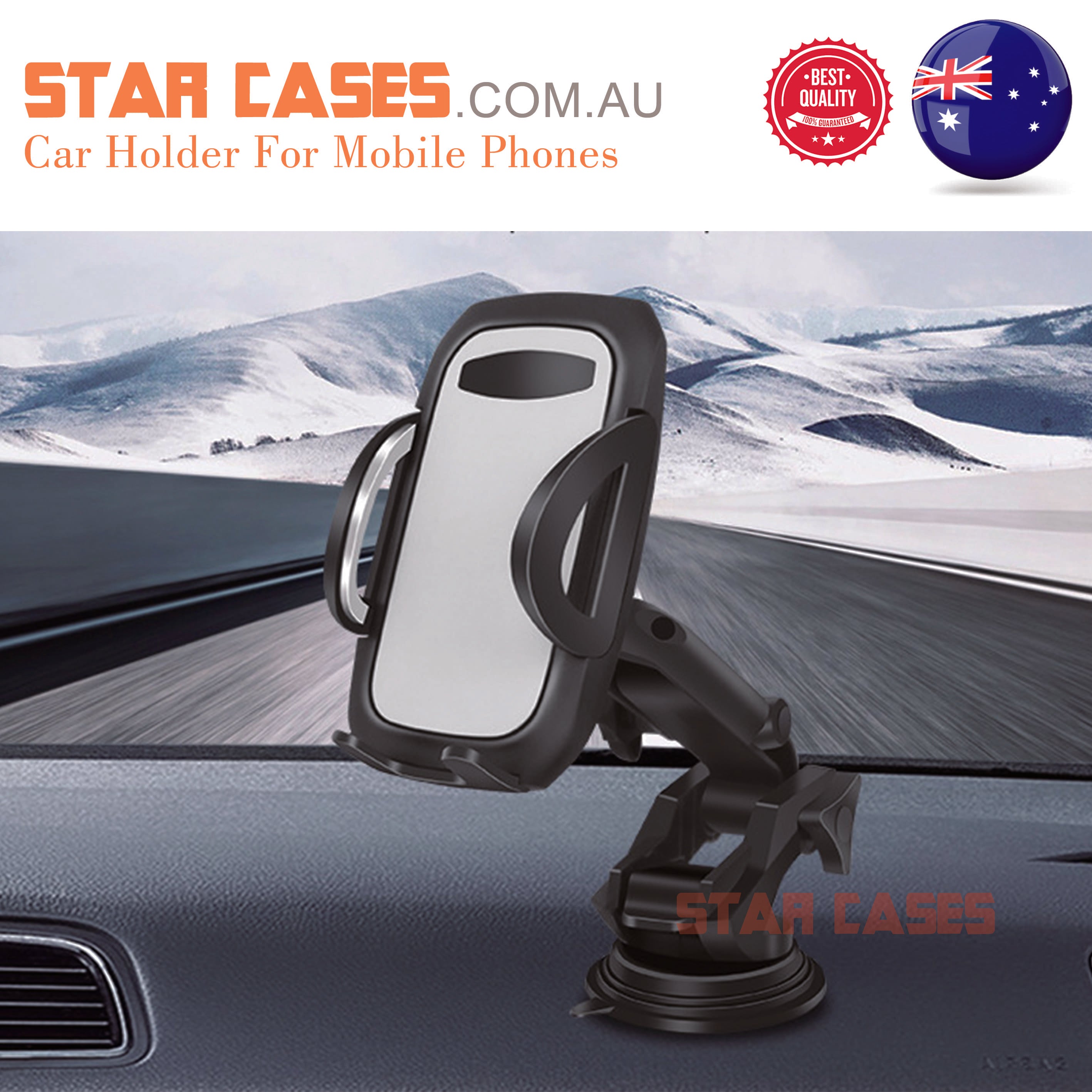 Universal Long Car Holder Mount Dashboard WindShield Stand – Star Cases
