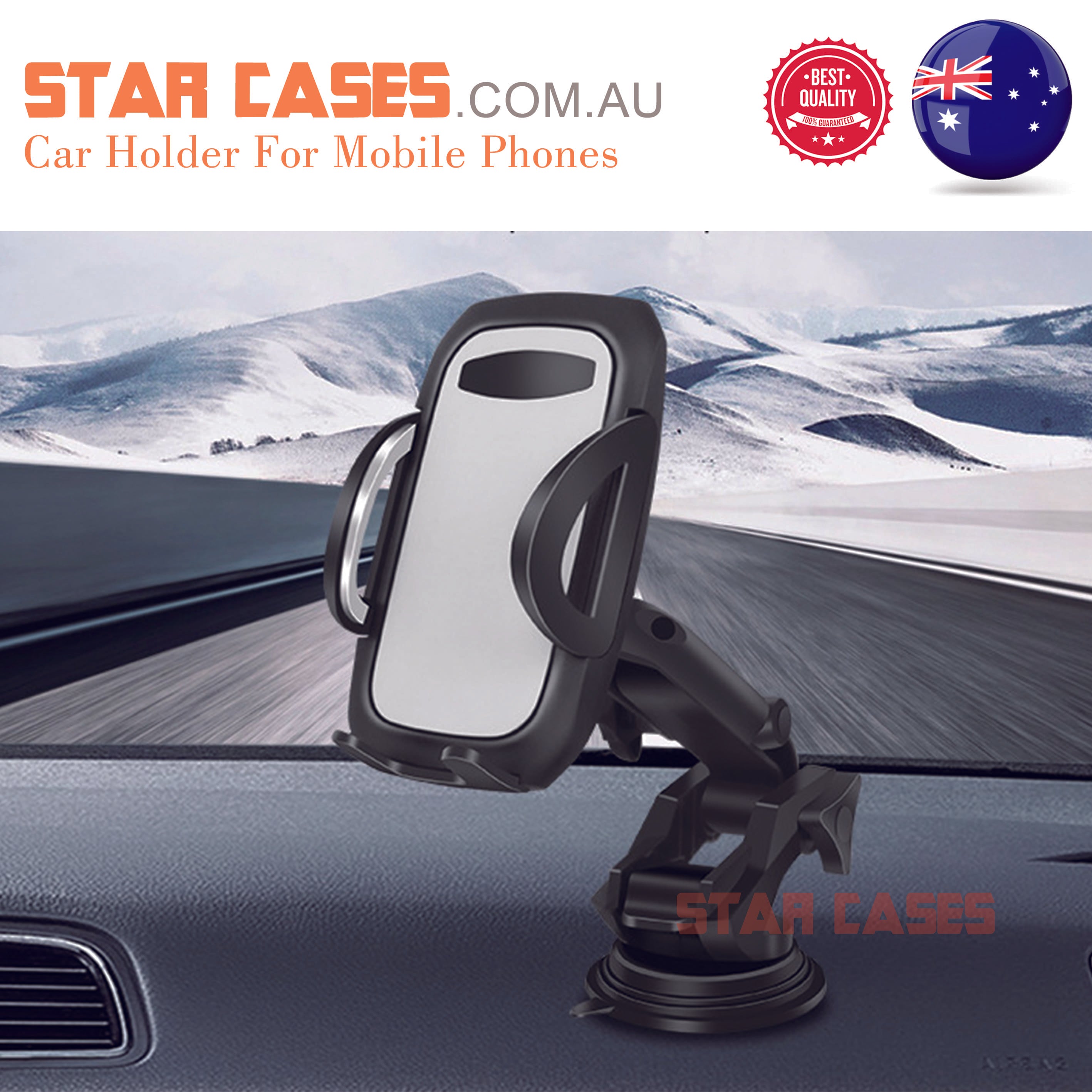 Universal Long Car Holder Mount Dashboard WindShield Stand – Star Cases