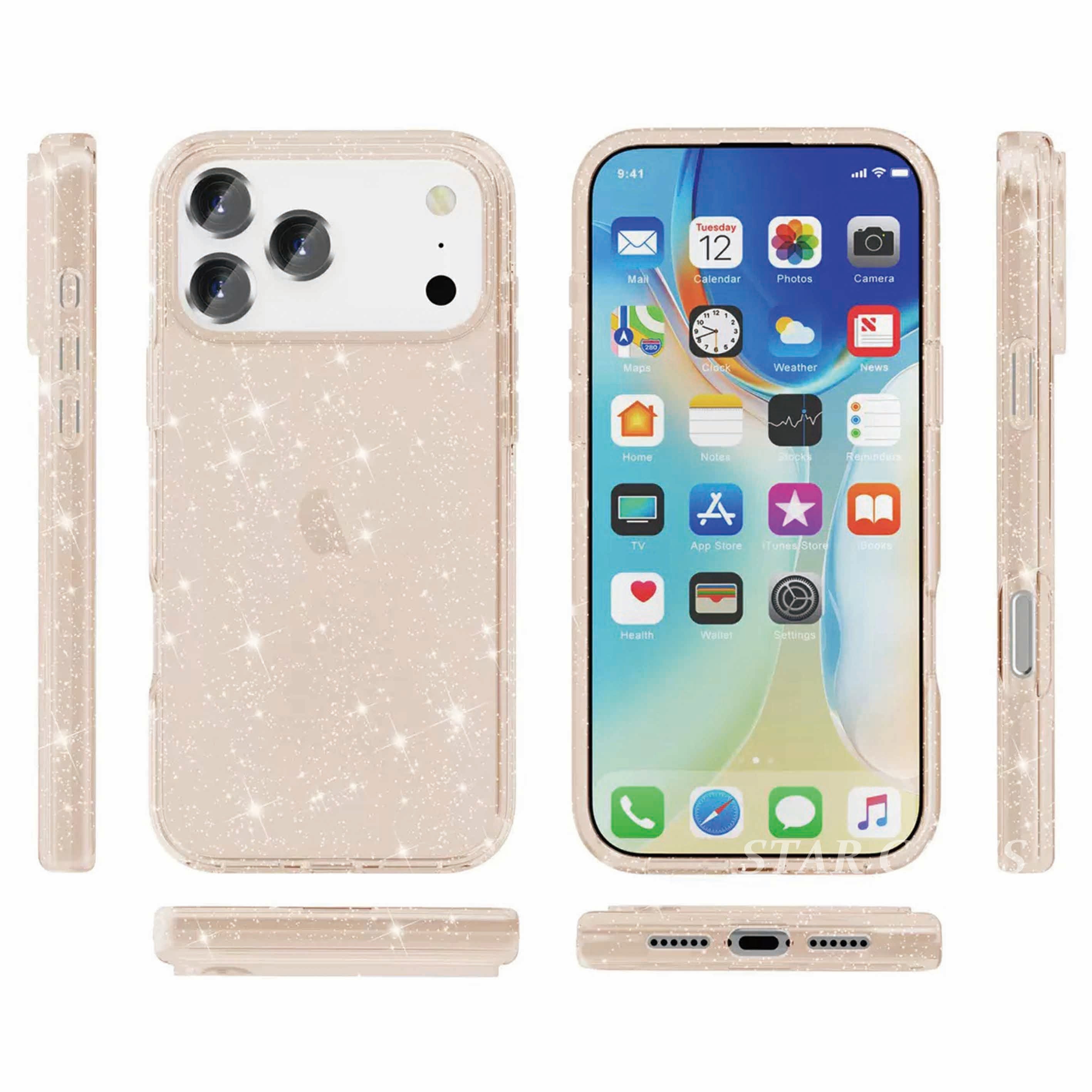 iPhone 17 Pro Max Terminator Sparkling Hard Clear Case