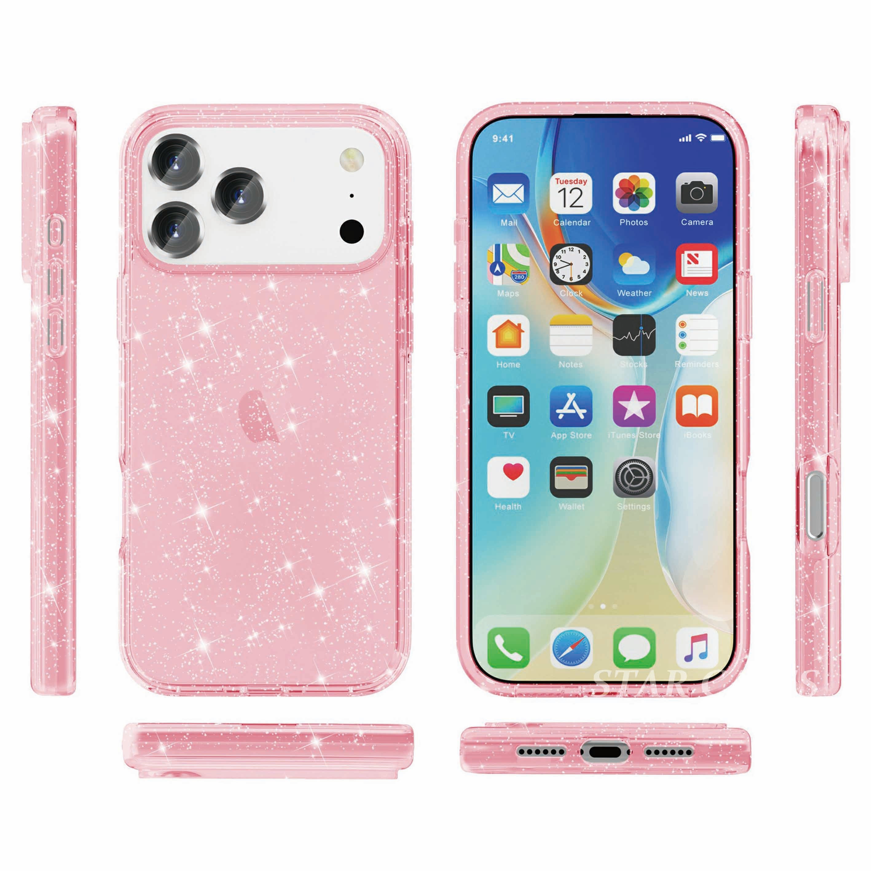 iPhone 17 Pro Max Terminator Sparkling Hard Clear Case
